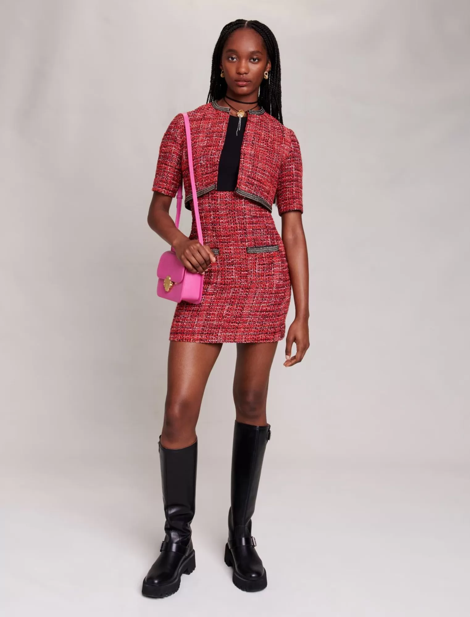 Women Maje 2 In 1 Tweed Dress