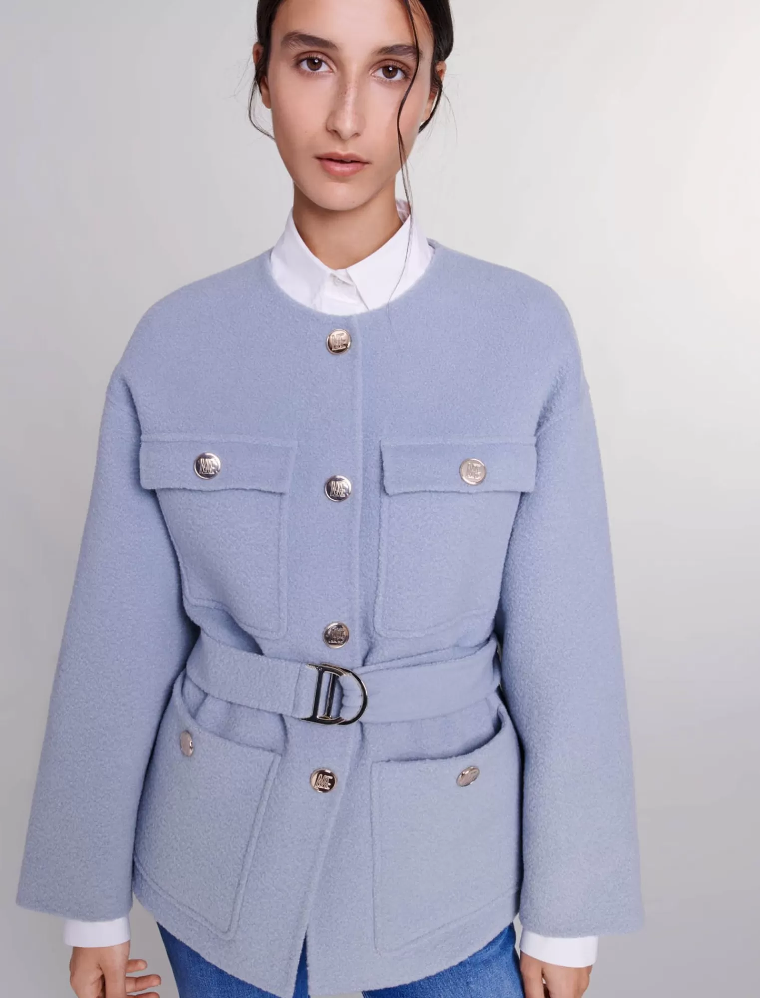 Women Maje Belted Jacket