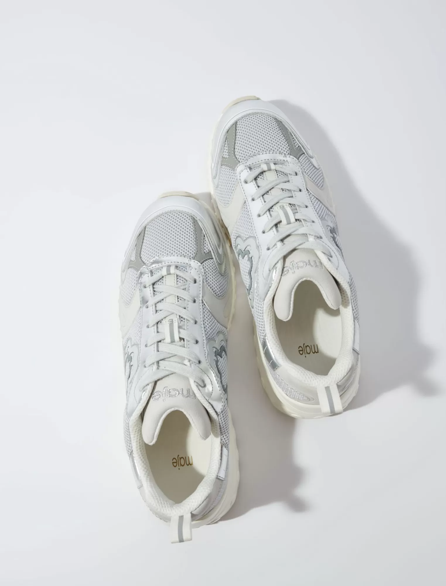 Women Maje Bi Material Sneakers