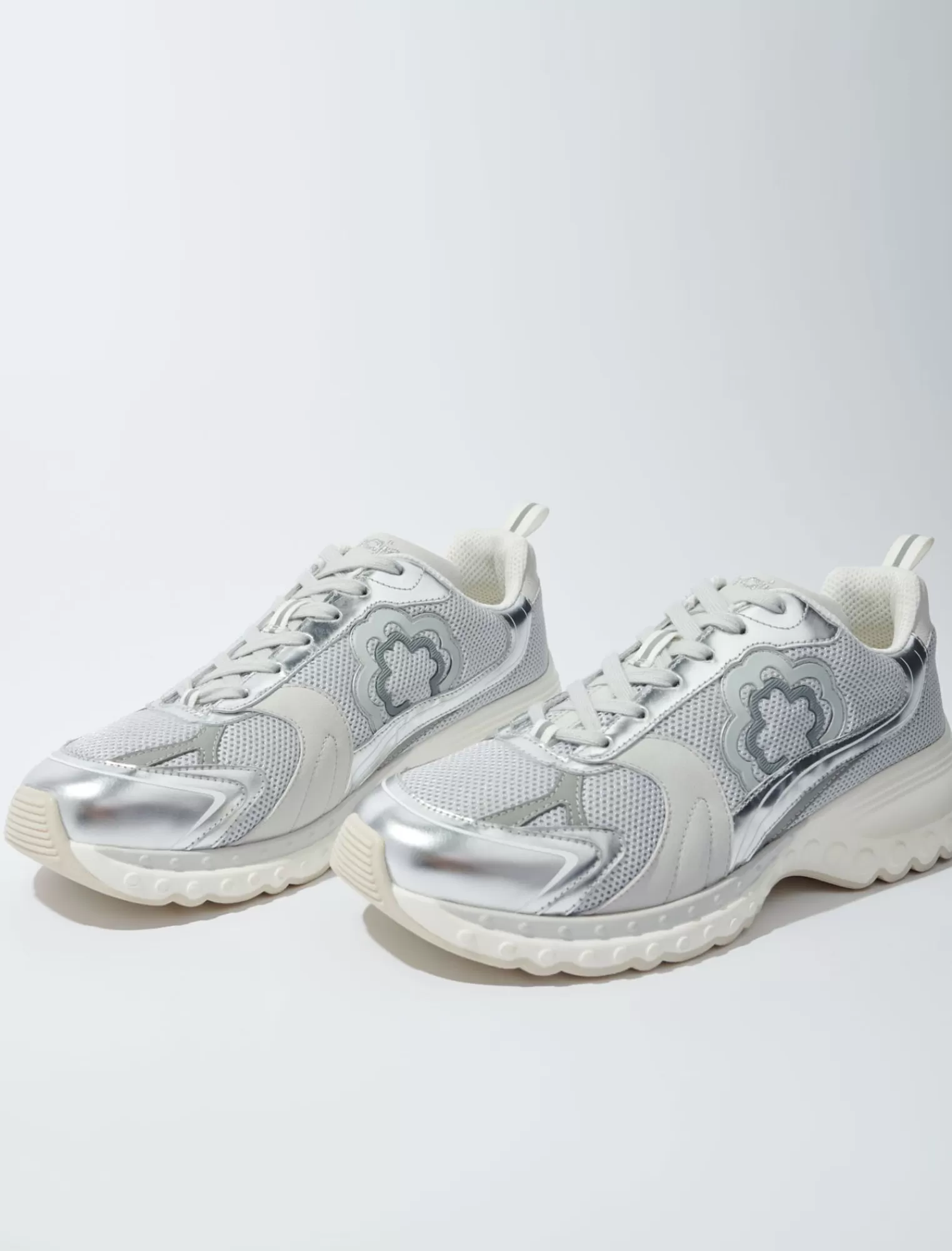 Women Maje Bi Material Sneakers