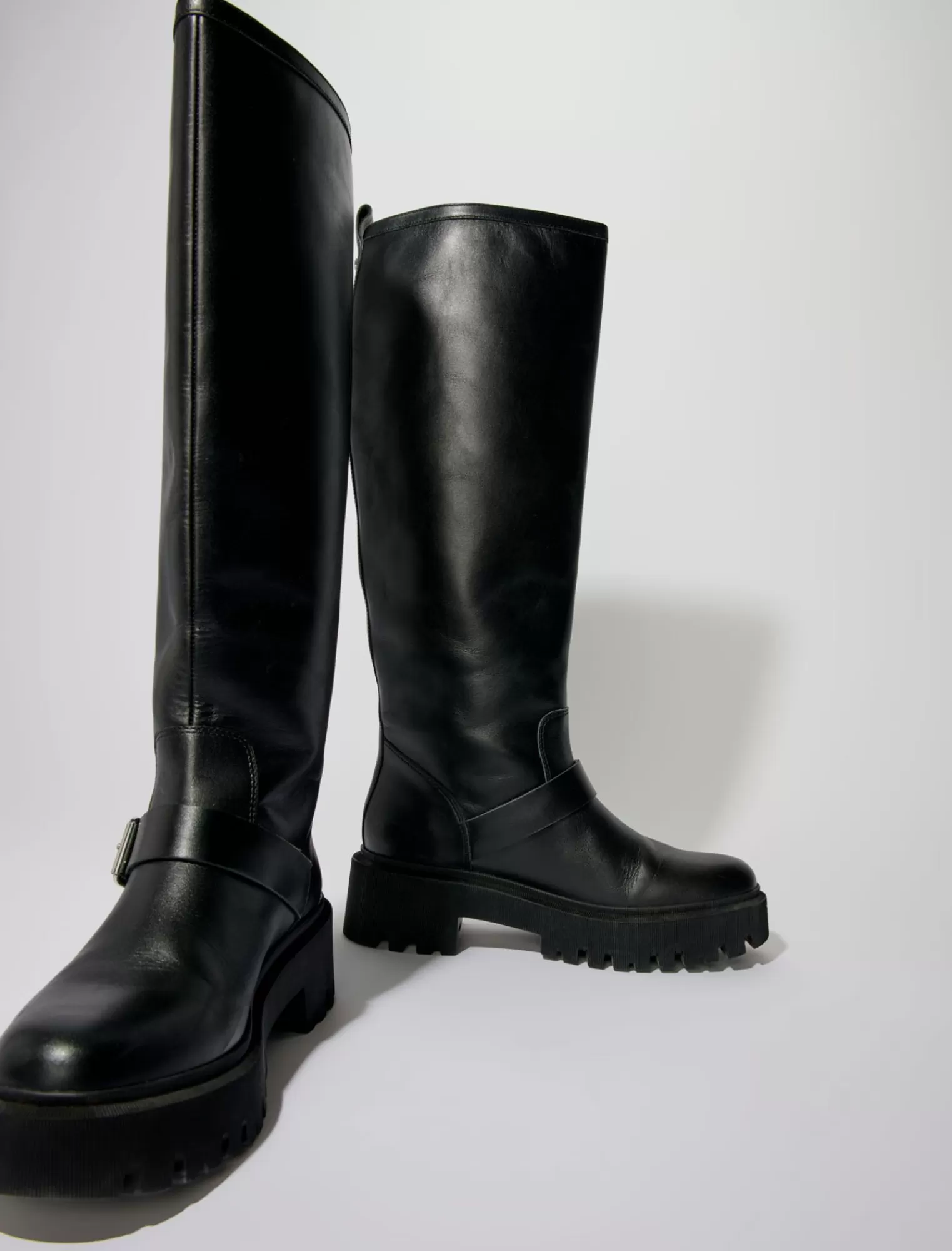 Women Maje Biker Boots In Smooth Leather