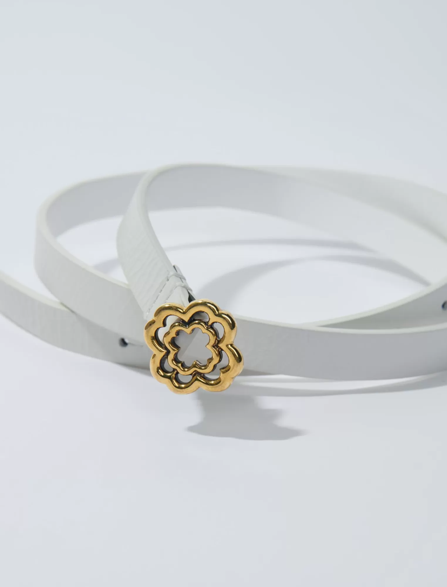 Women Maje Clover Buckle Faux Leather Belt