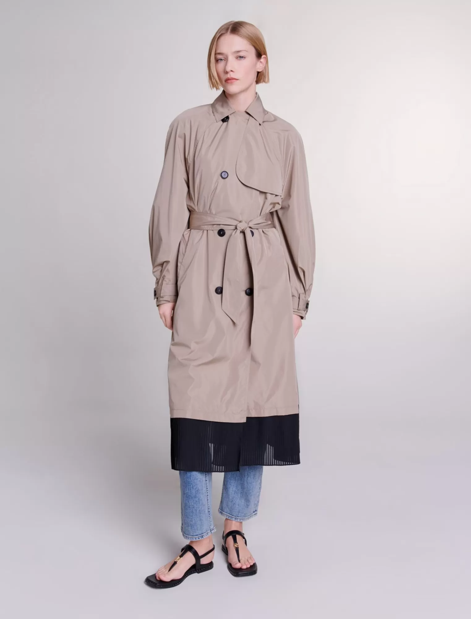 Women Maje Contrast Trench
