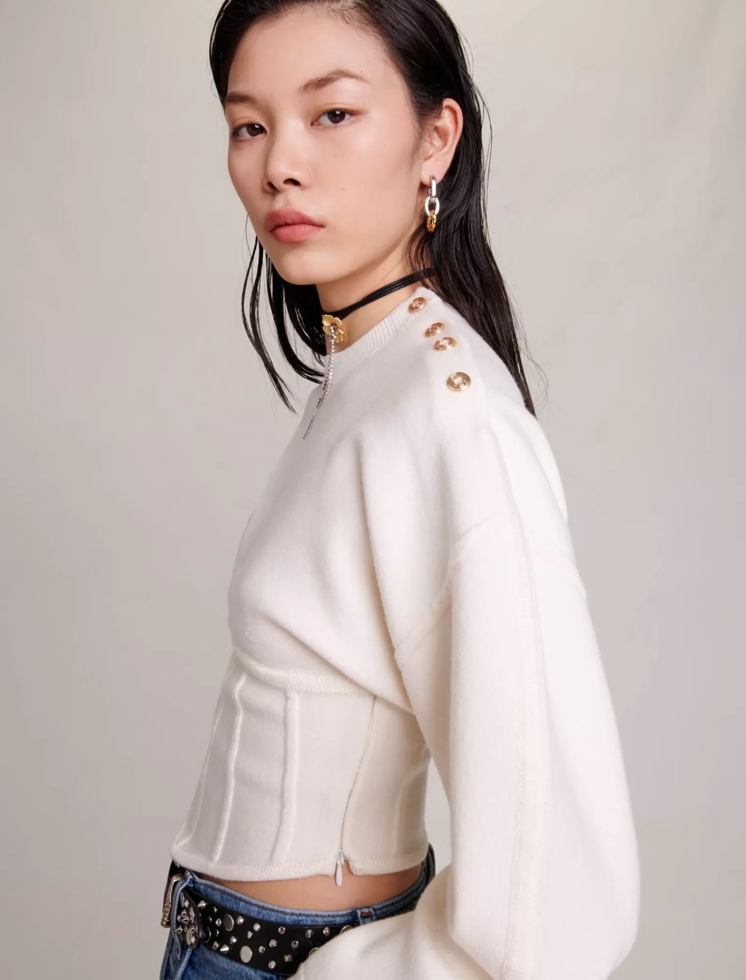 Women Maje Corset Sweater