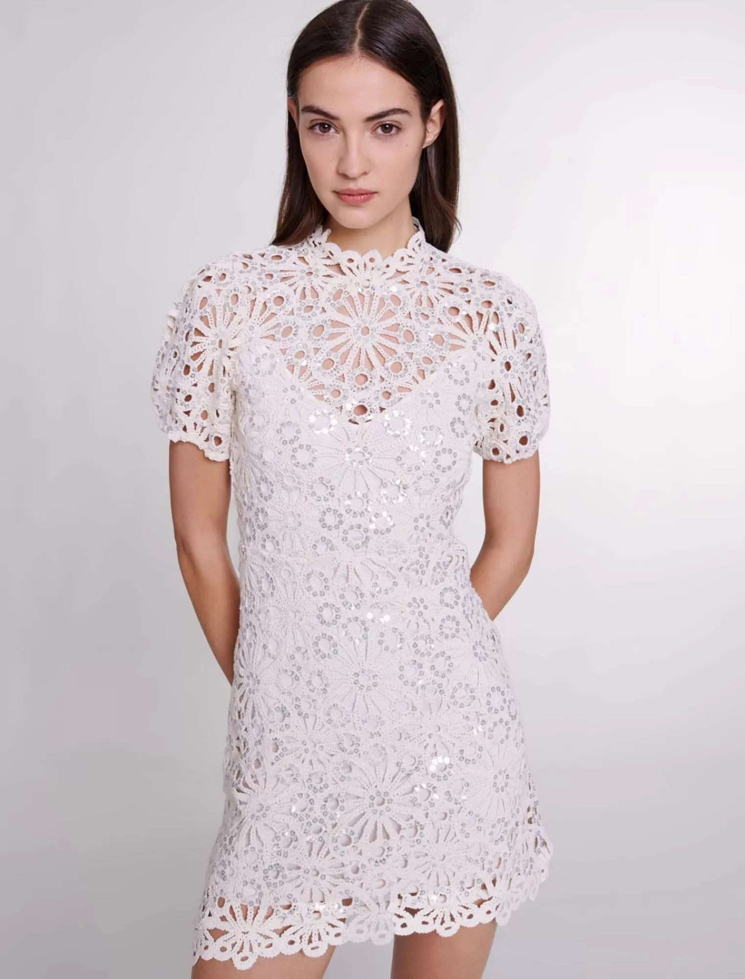 Women Maje Crochet Backless Dress