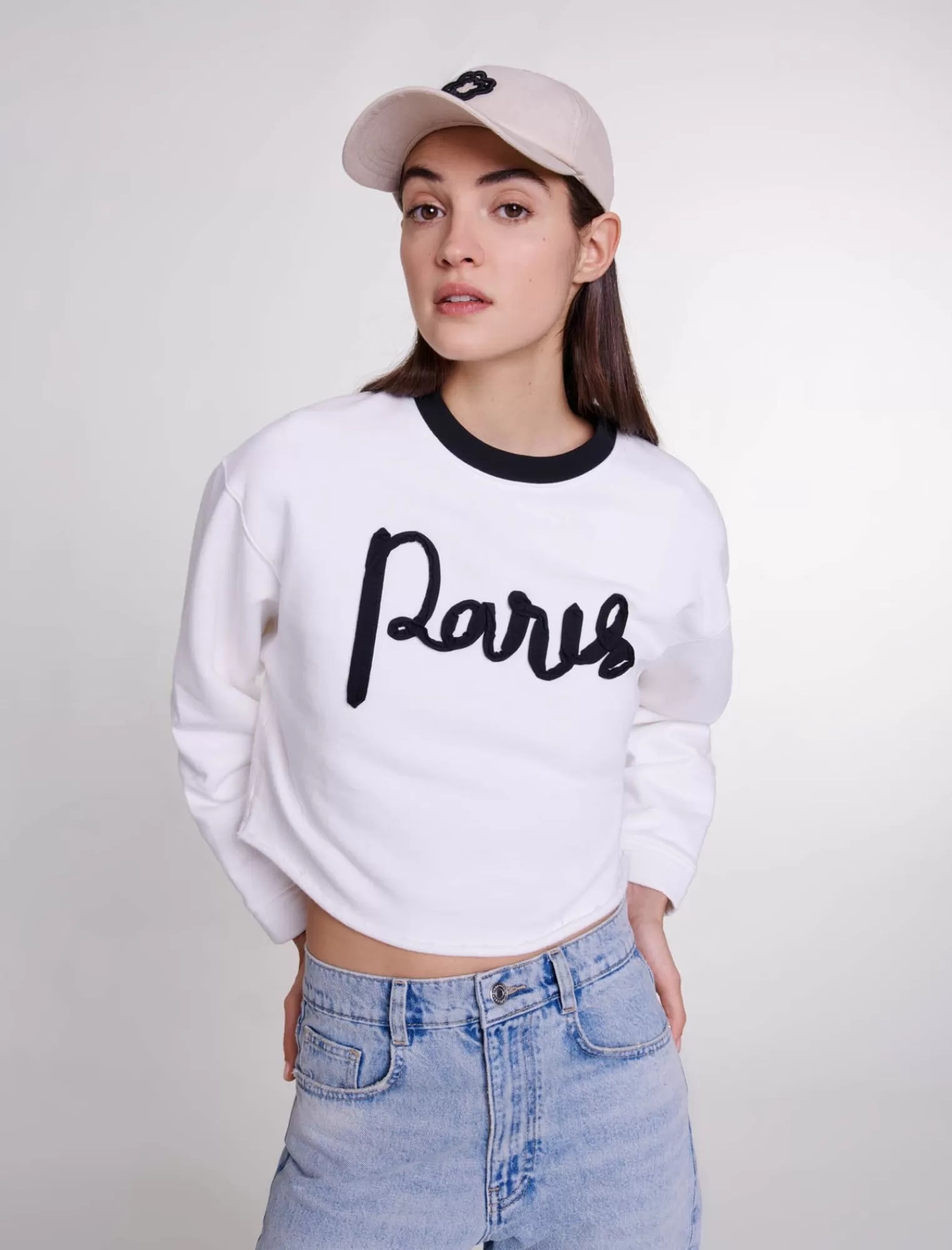 Women Maje Cropped Sweatshirt