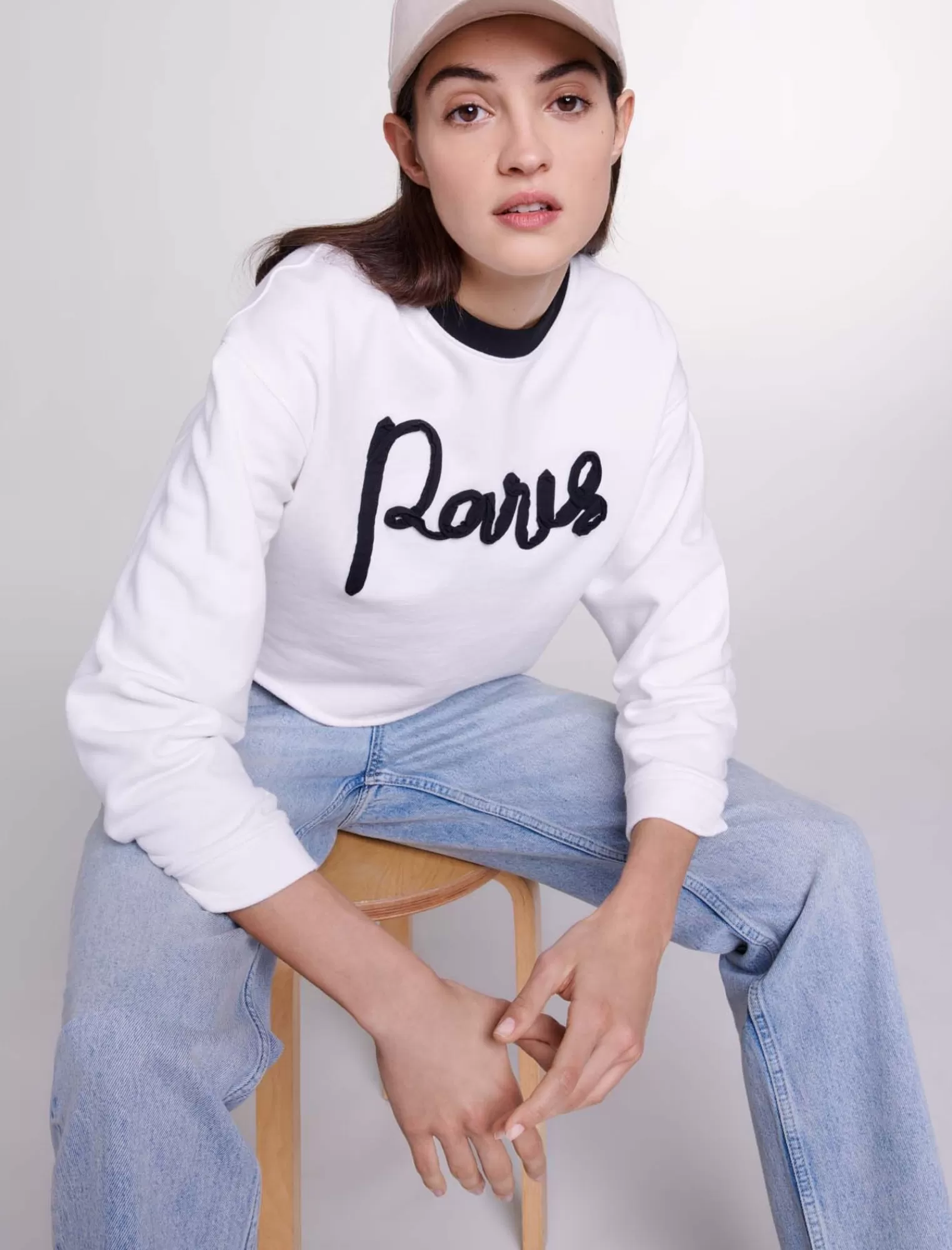 Women Maje Cropped Sweatshirt