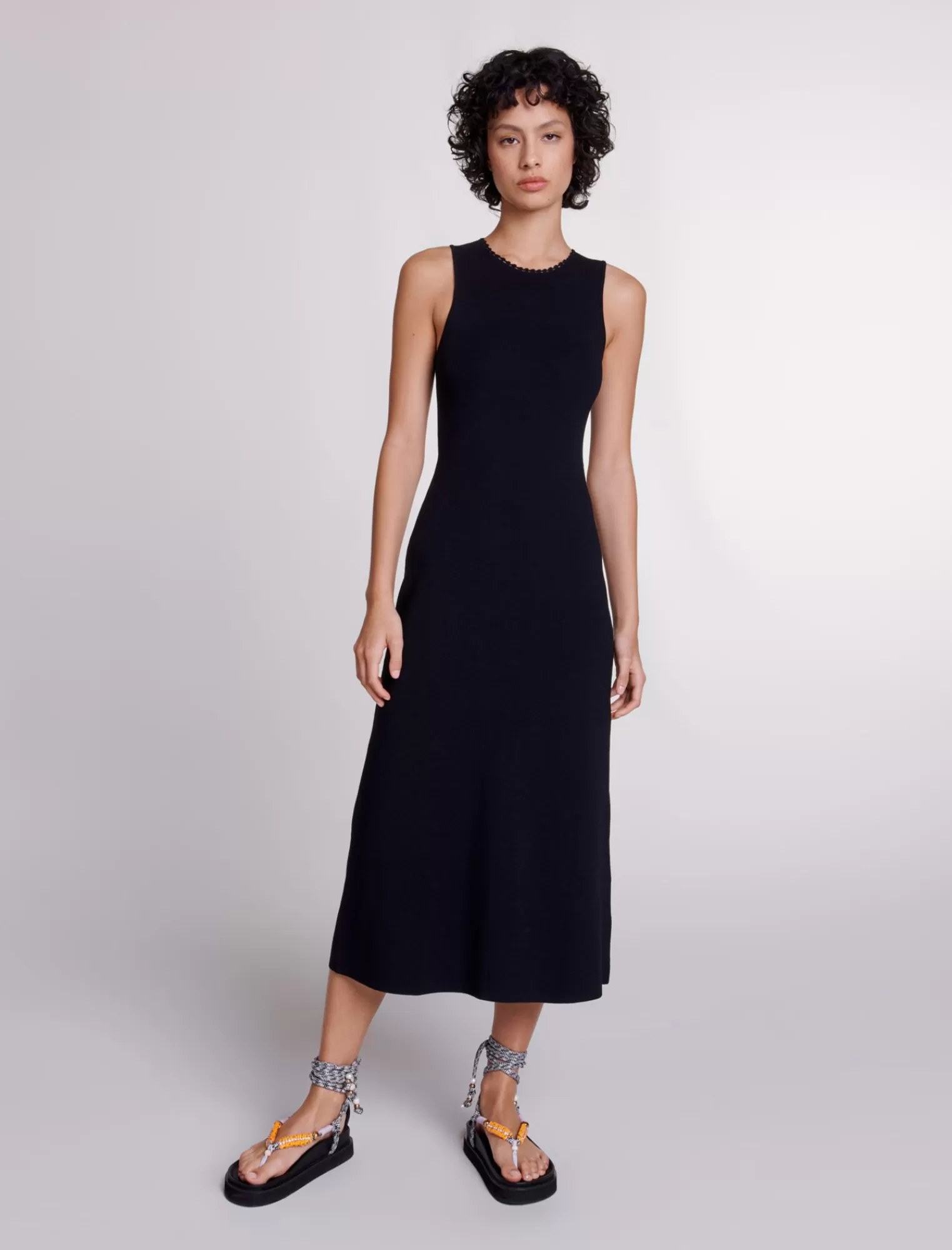 Women Maje Cutaway Knit Maxi Dress