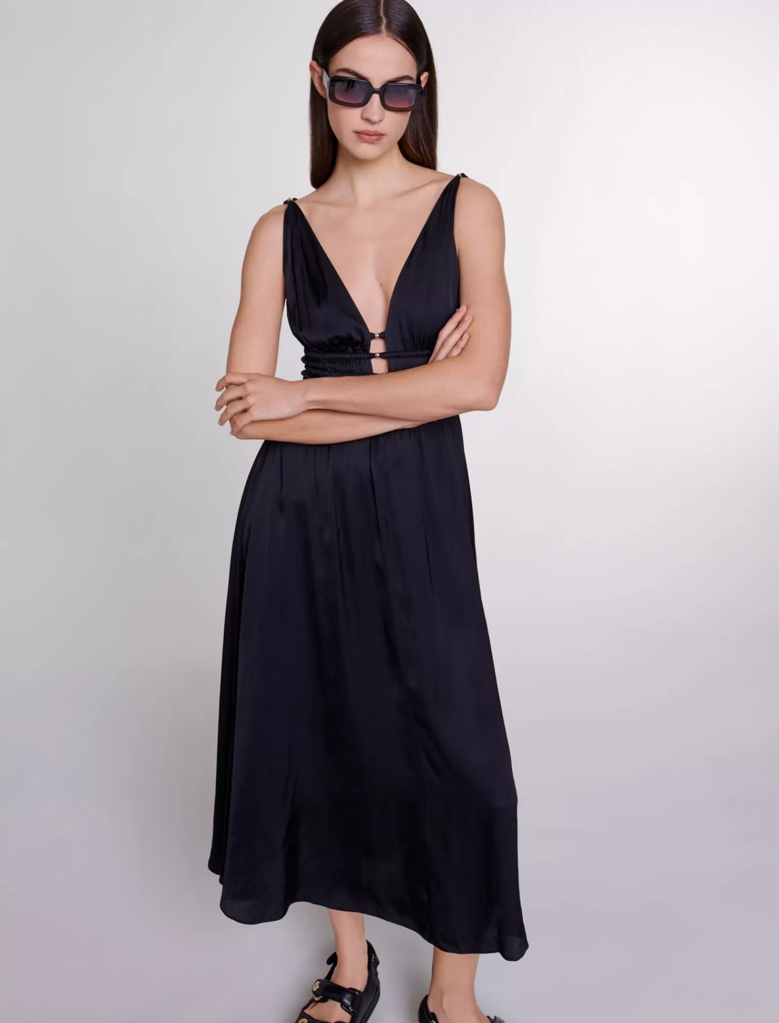 Women Maje Cutaway Maxi Dress