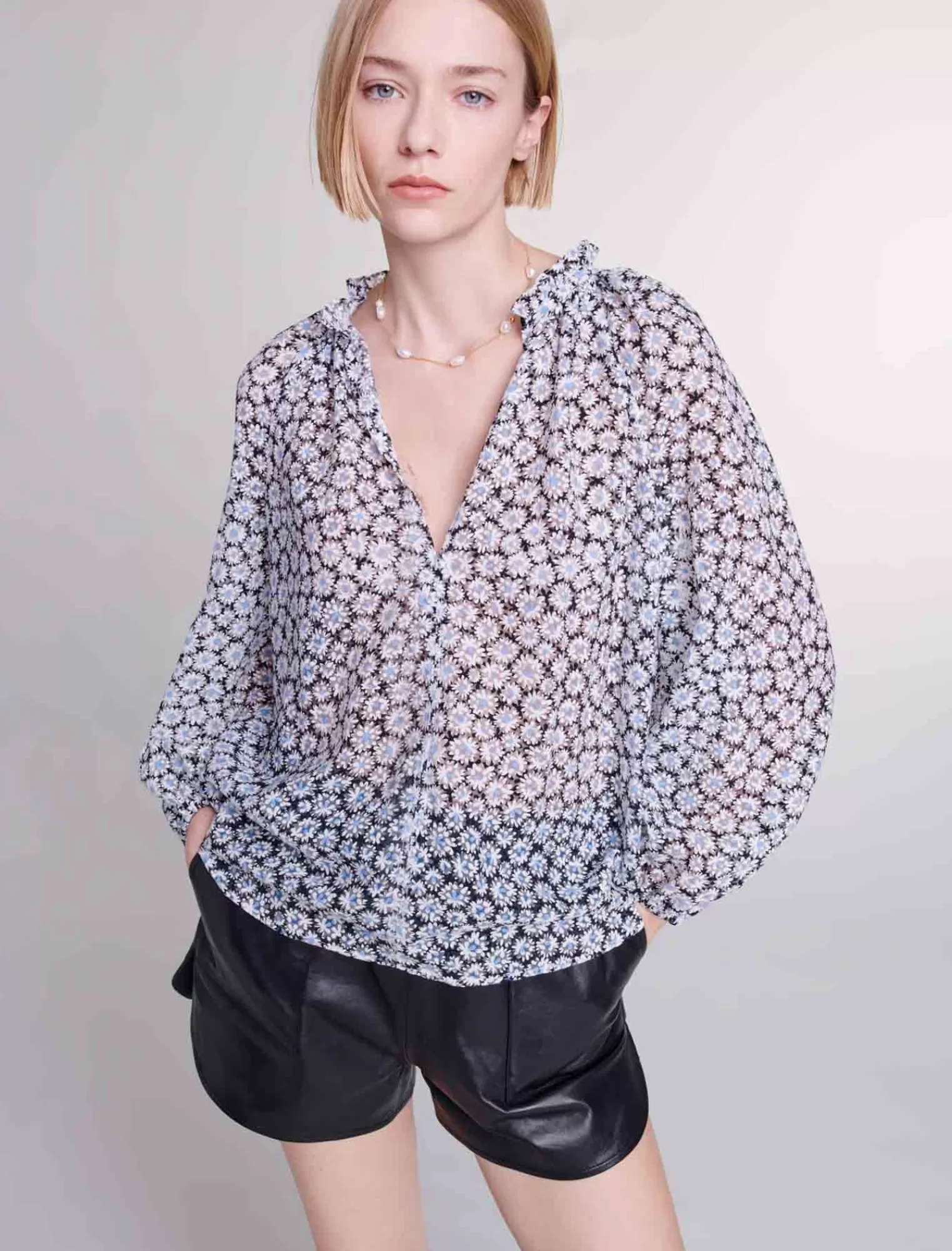 Women Maje Daisy Flower Printed Top