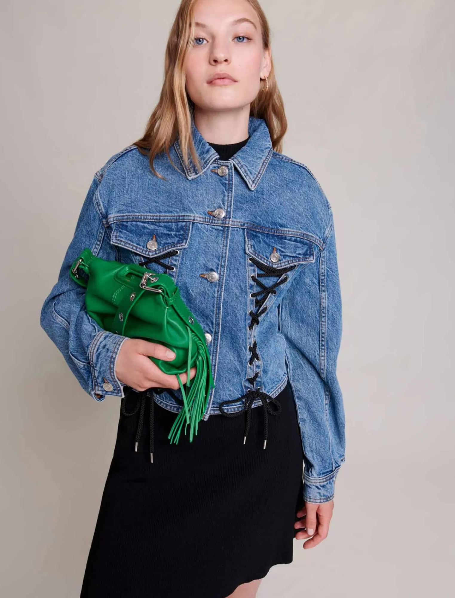 Women Maje Denim Jacket