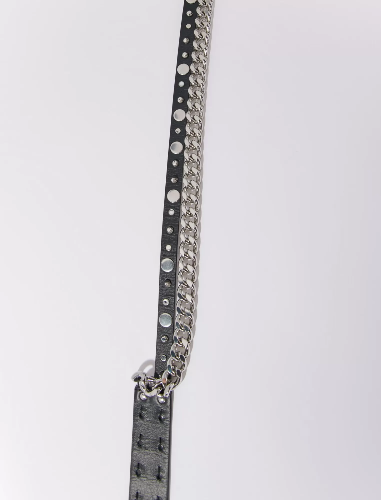 Women Maje Double Leather And Chain Belt