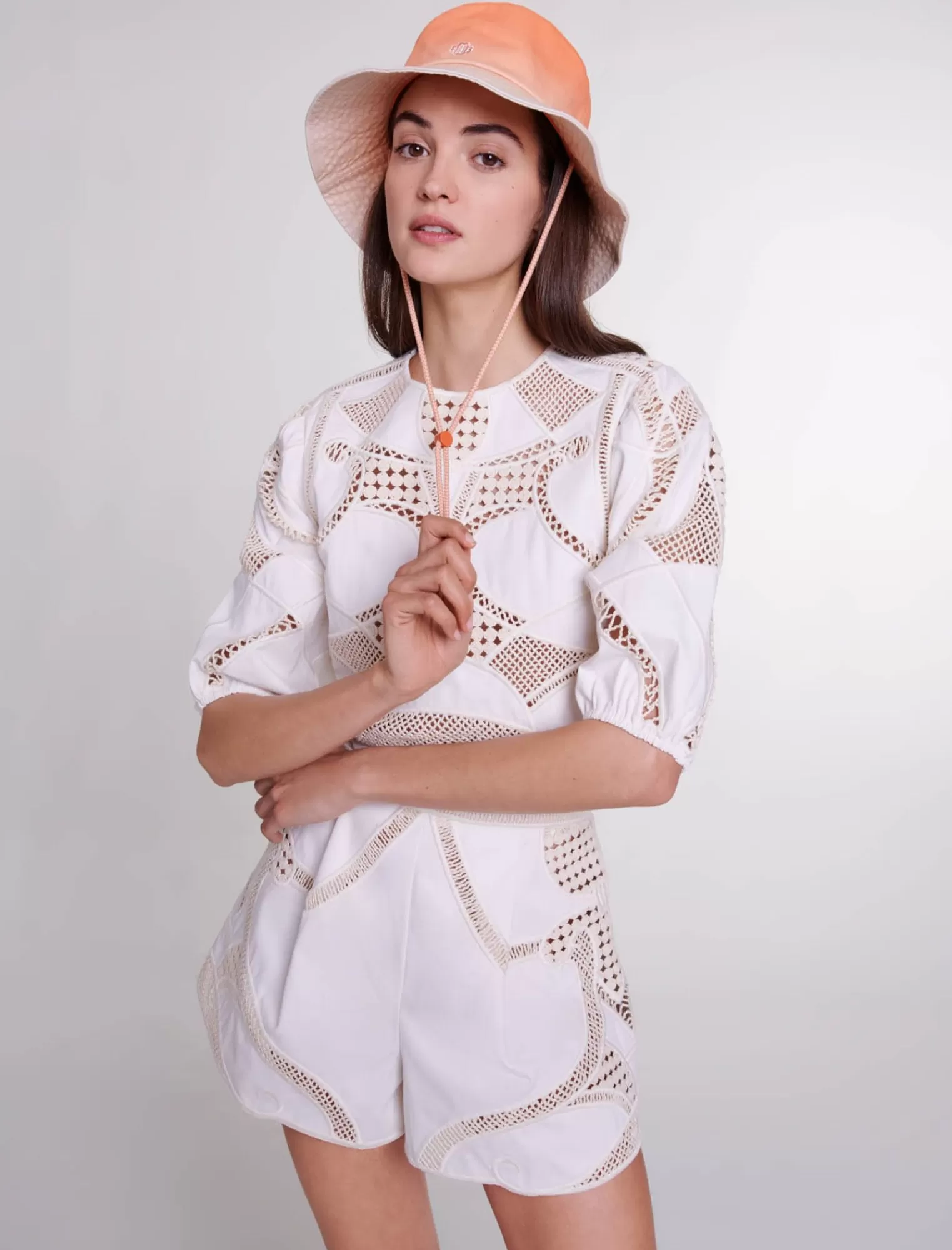 Women Maje Embroidered Cropped Top