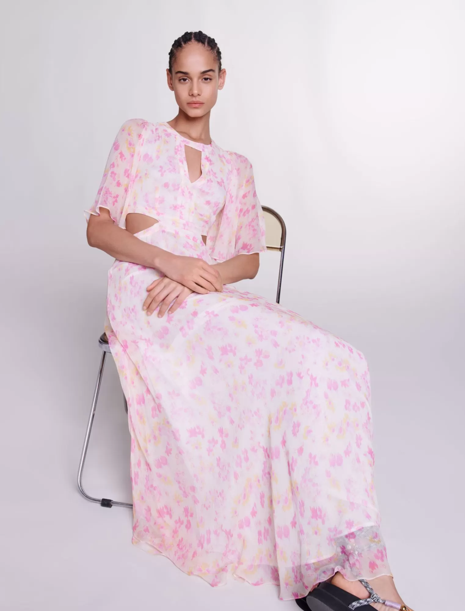 Women Maje Floral Print Maxi Dress