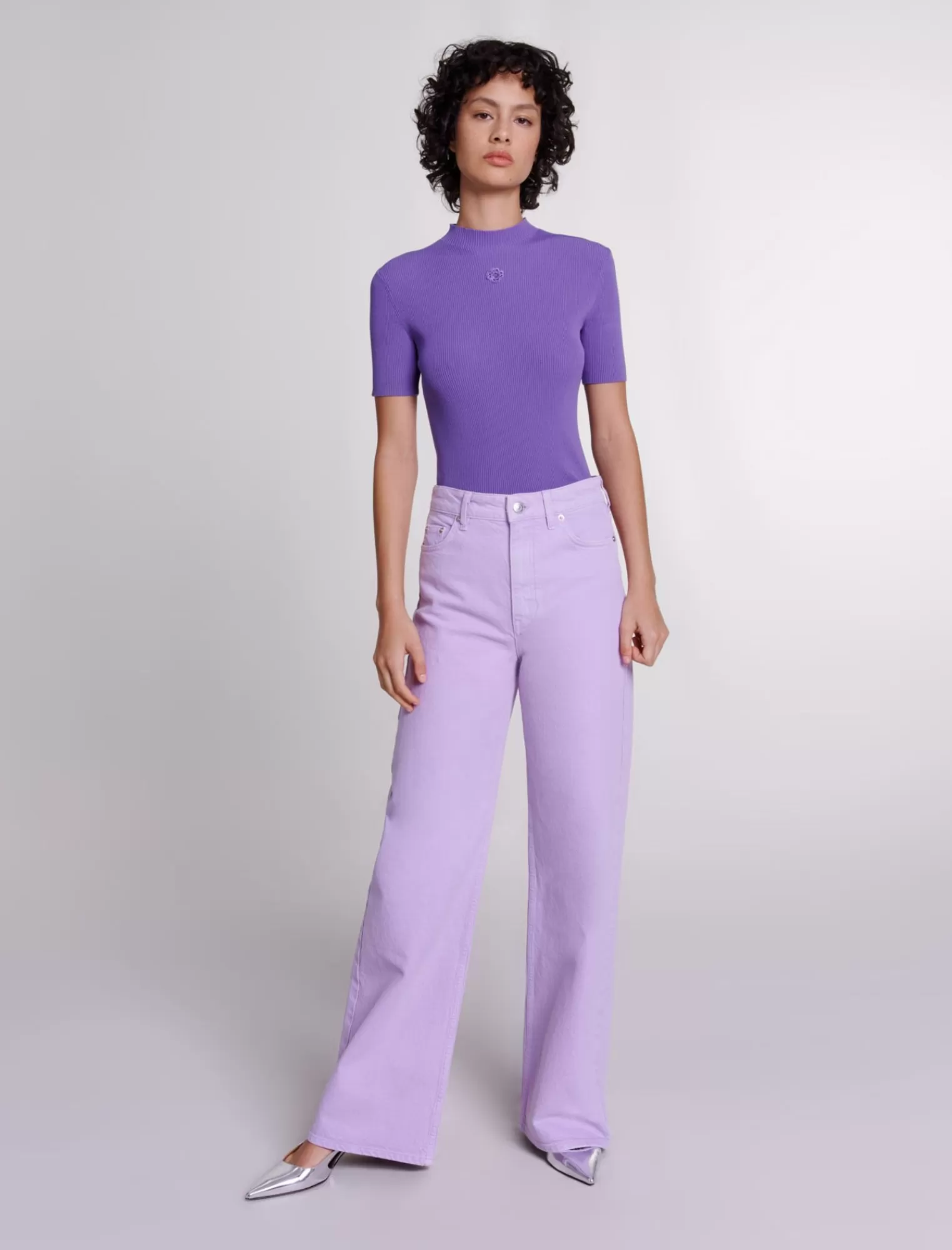 Women Maje Half Sleeve Knit Sweater
