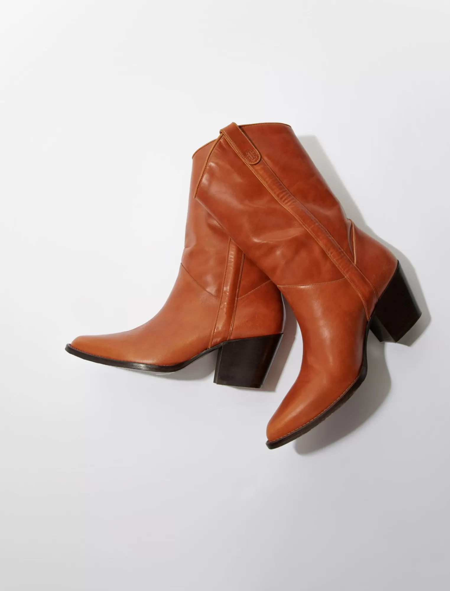 Women Maje Heeled Leather Boots
