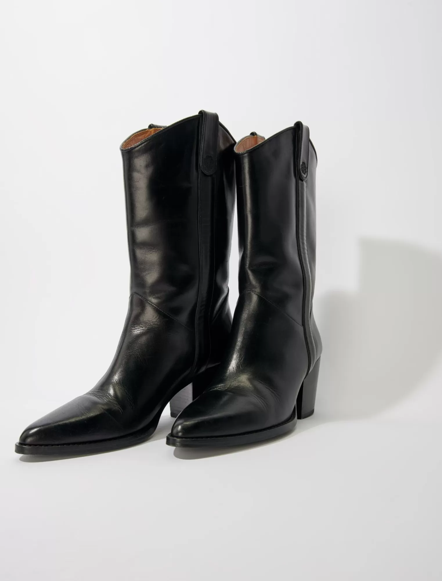 Women Maje Heeled Leather Boots