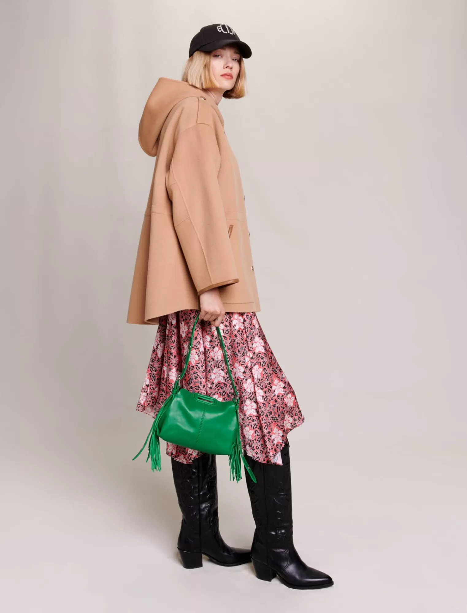 Women Maje Hooded Coat