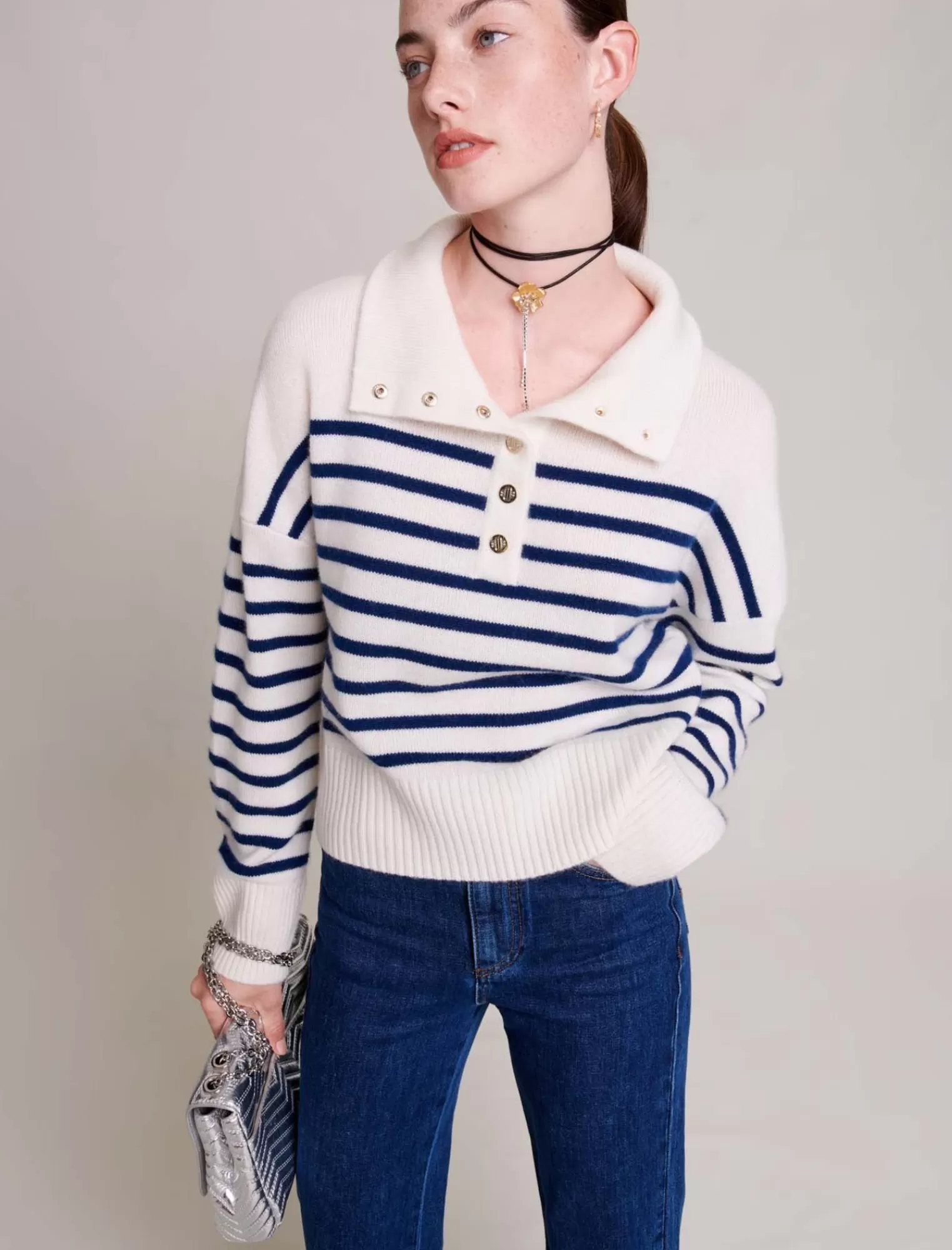 Women Maje Iconic Striped Sweater