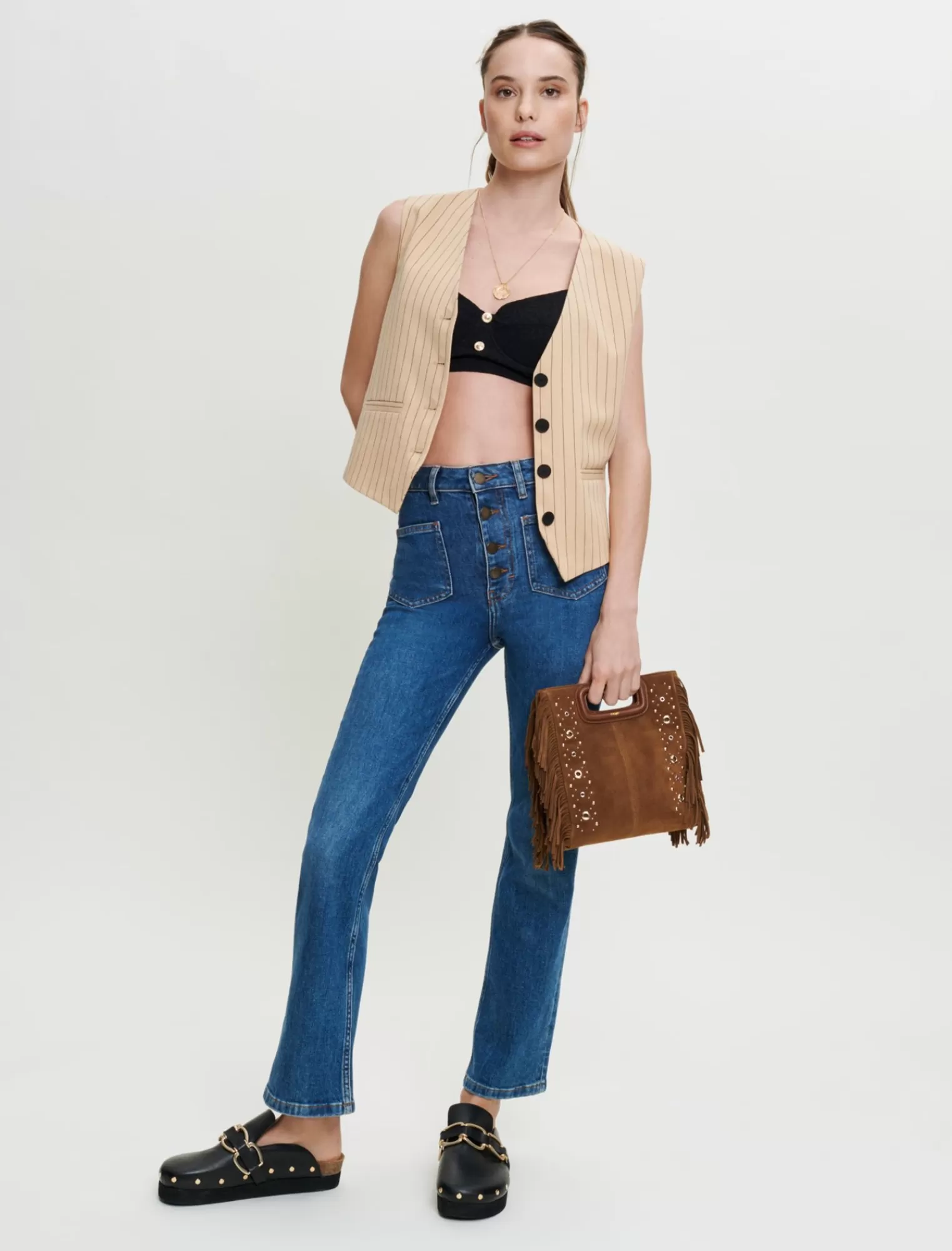 Women Maje Jeans With Pockets