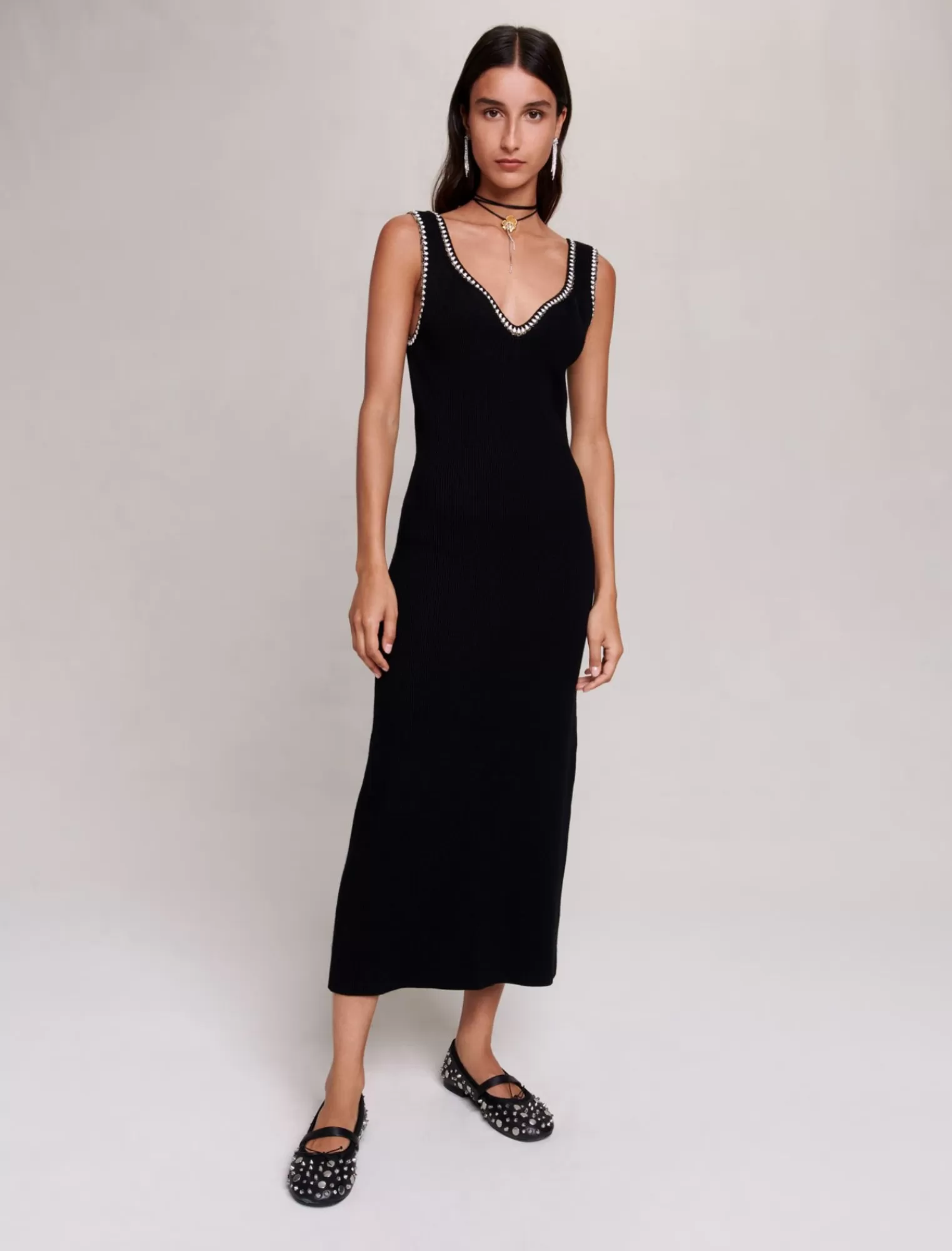 Women Maje Knit Maxi Dress