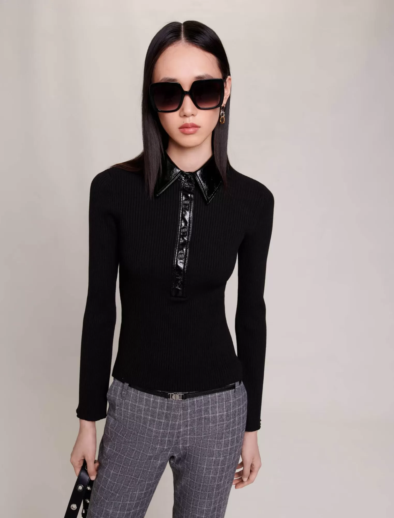 Women Maje Knit Polo Jumper