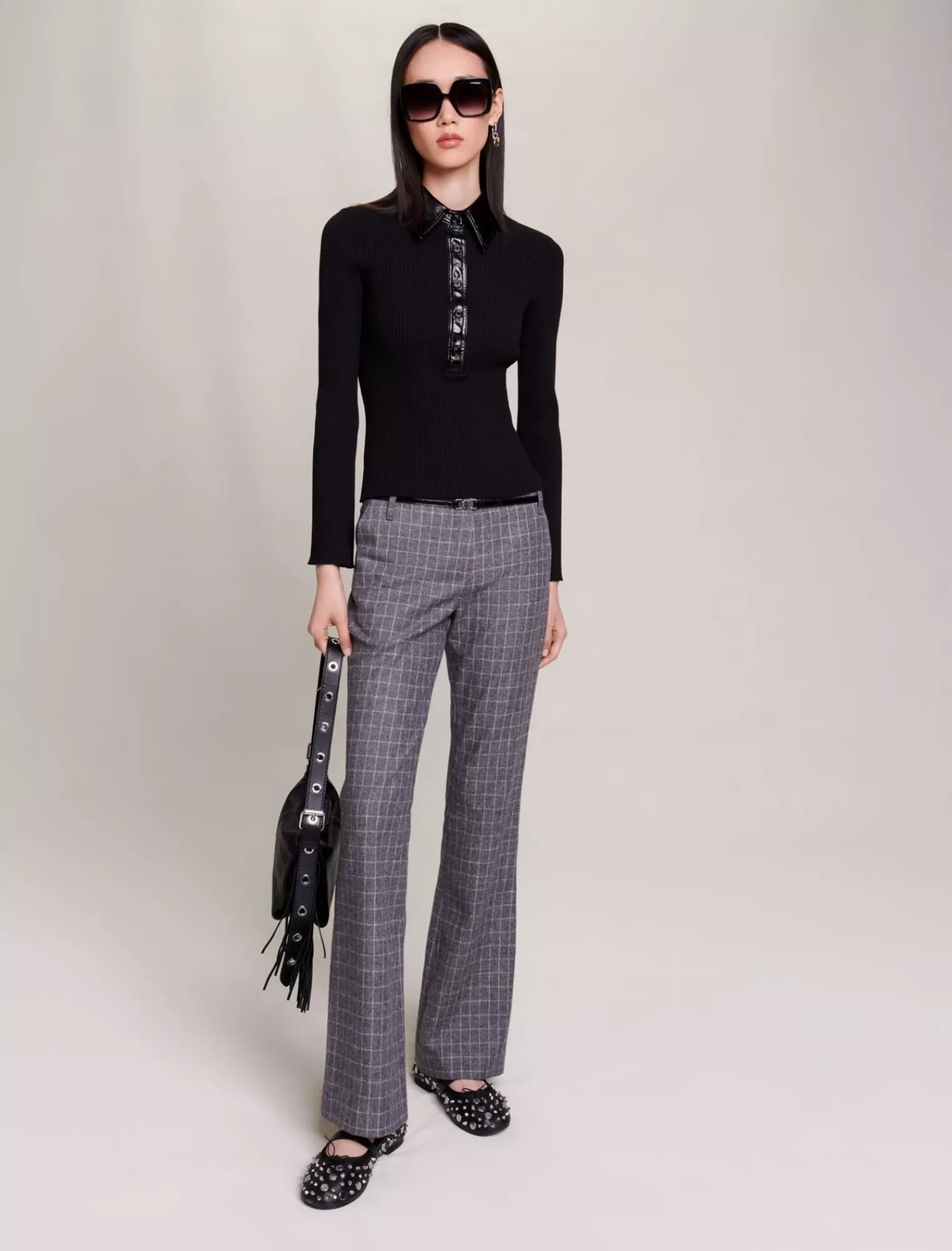 Women Maje Knit Polo Jumper