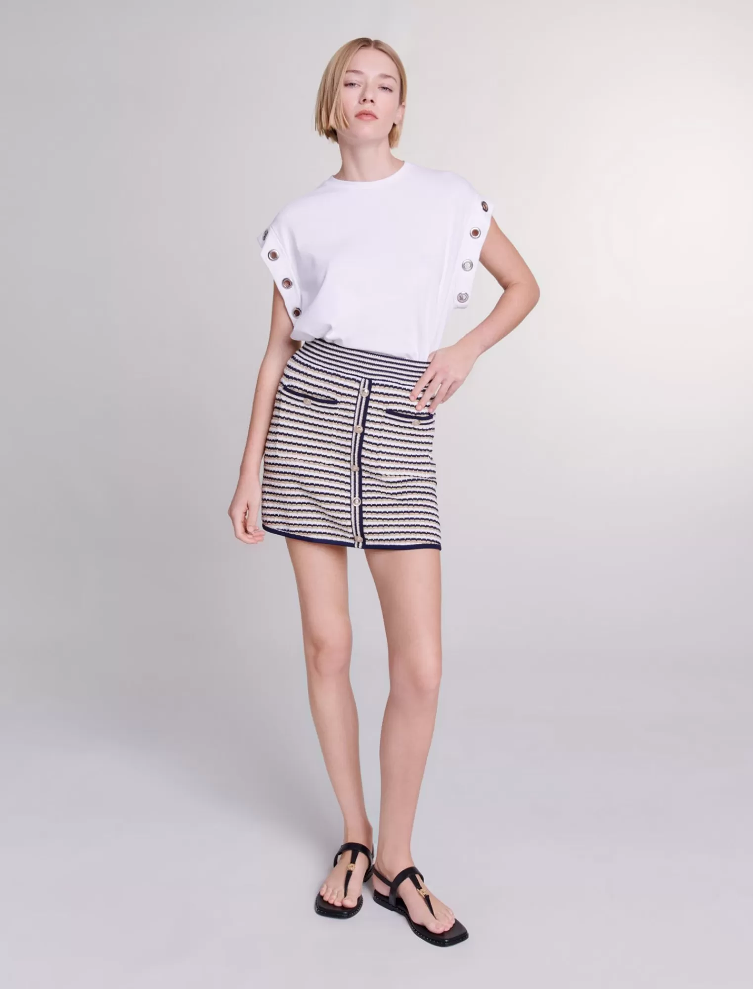 Women Maje Knitted Mini Skirt
