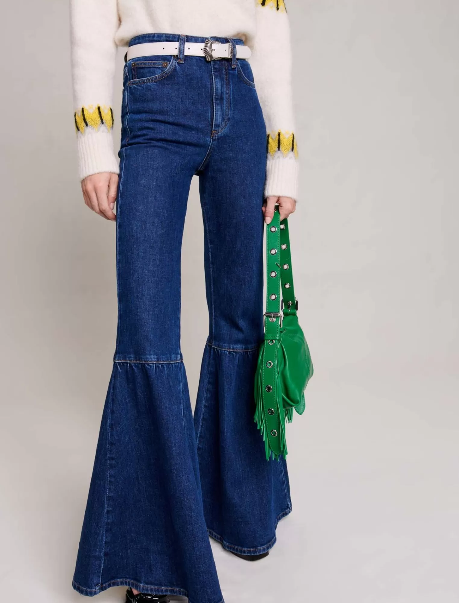 Women Maje Long Flared Jeans