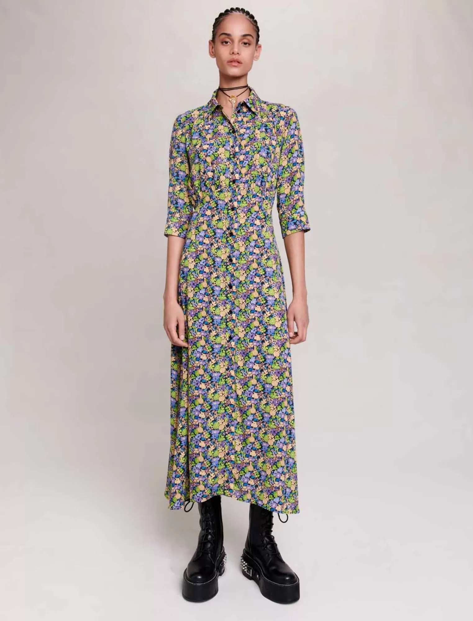 Women Maje Long Floral Dress
