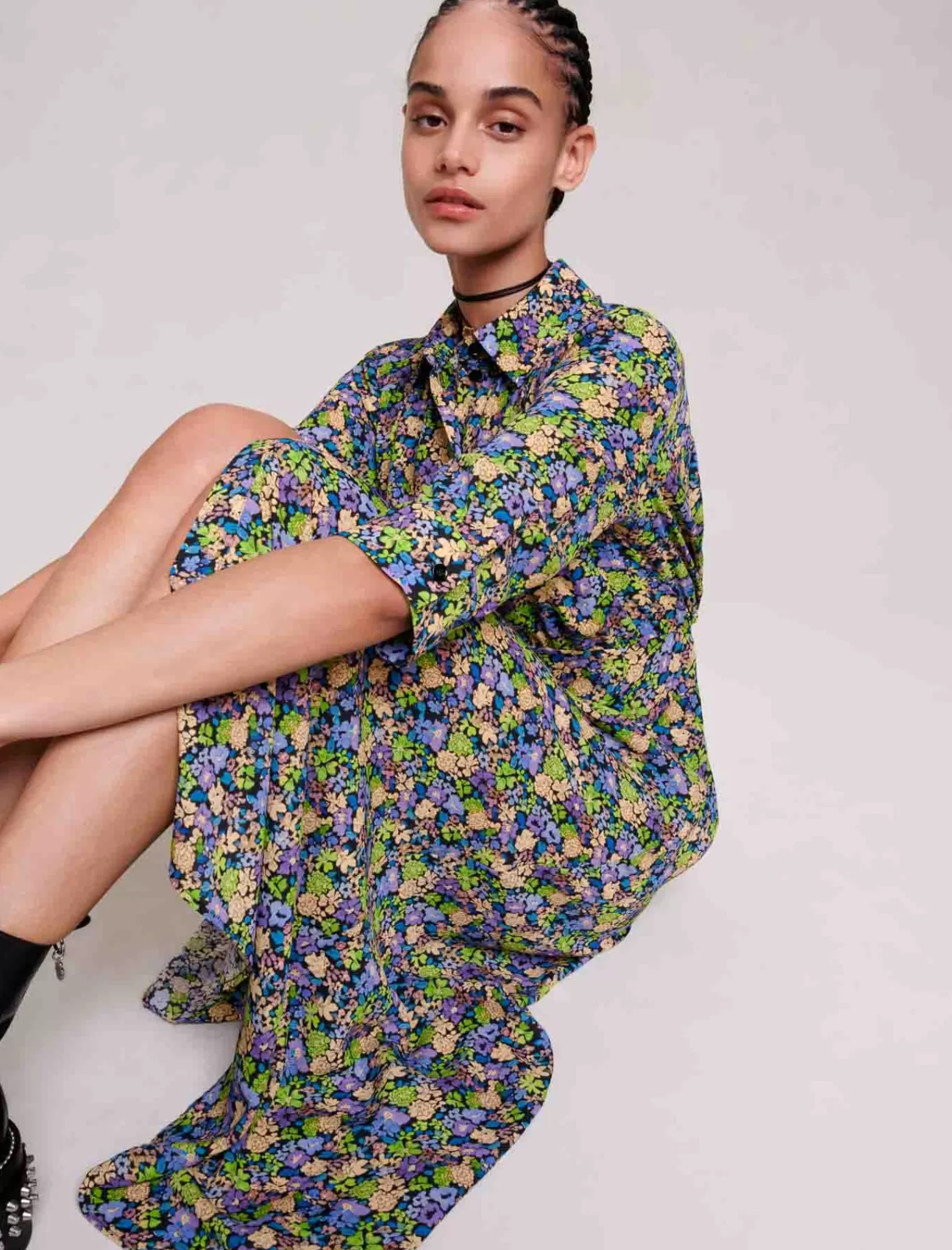 Women Maje Long Floral Dress