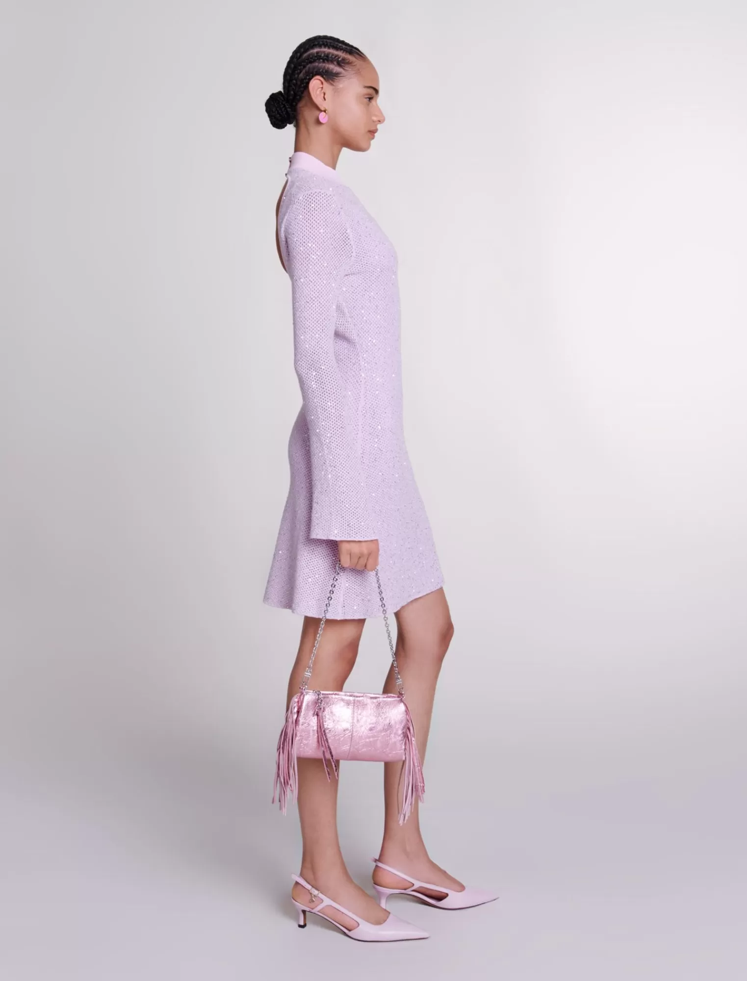 Women Maje Long Sleeve Mini Dress