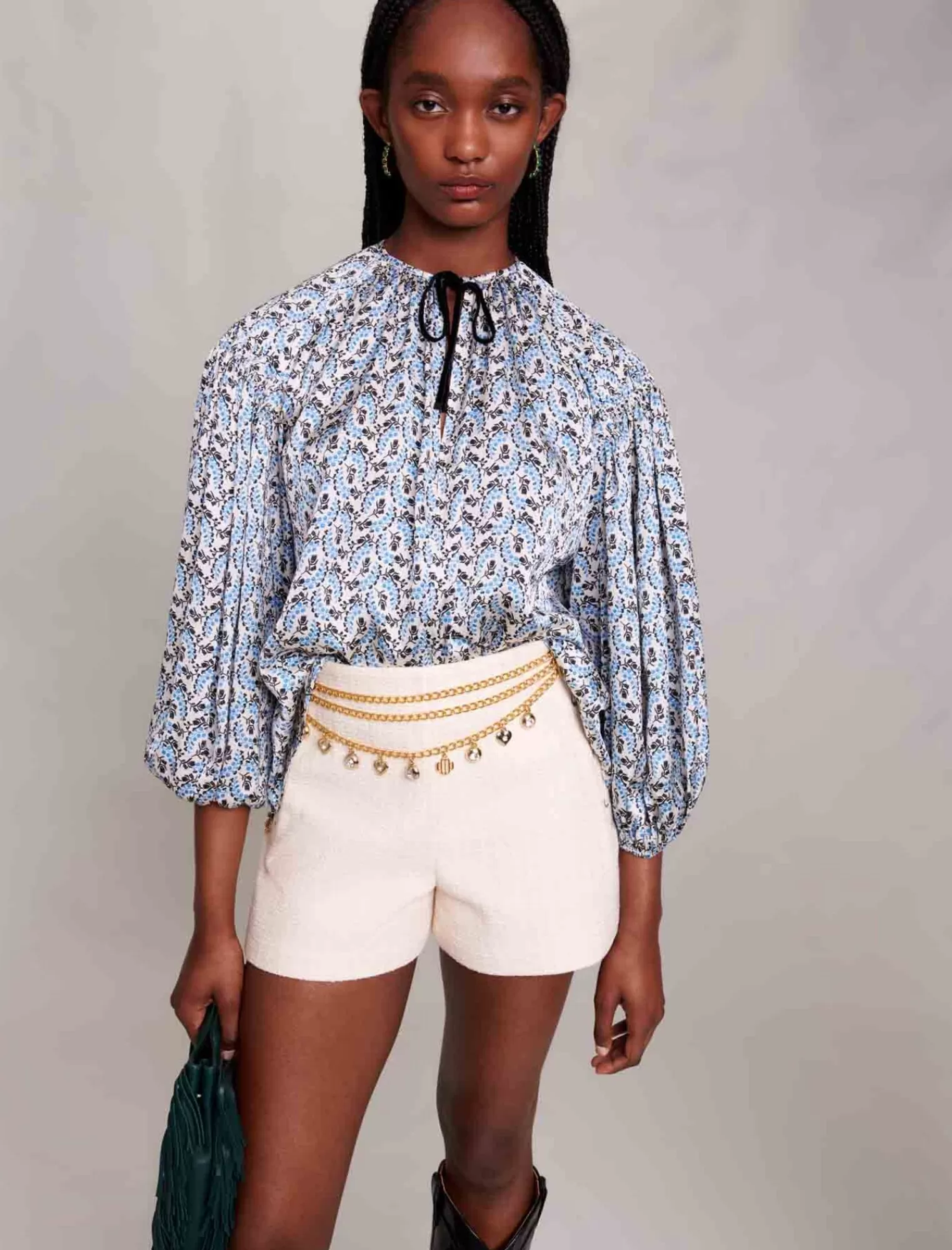 Women Maje Loose Fitting Satin Blouse