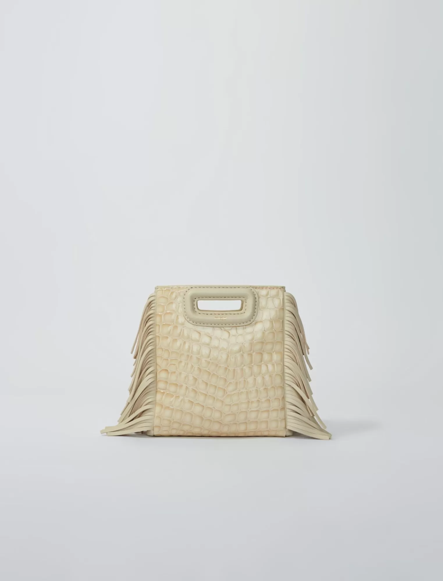 Women Maje Mini M Bag In Crocodile Embossed Leather