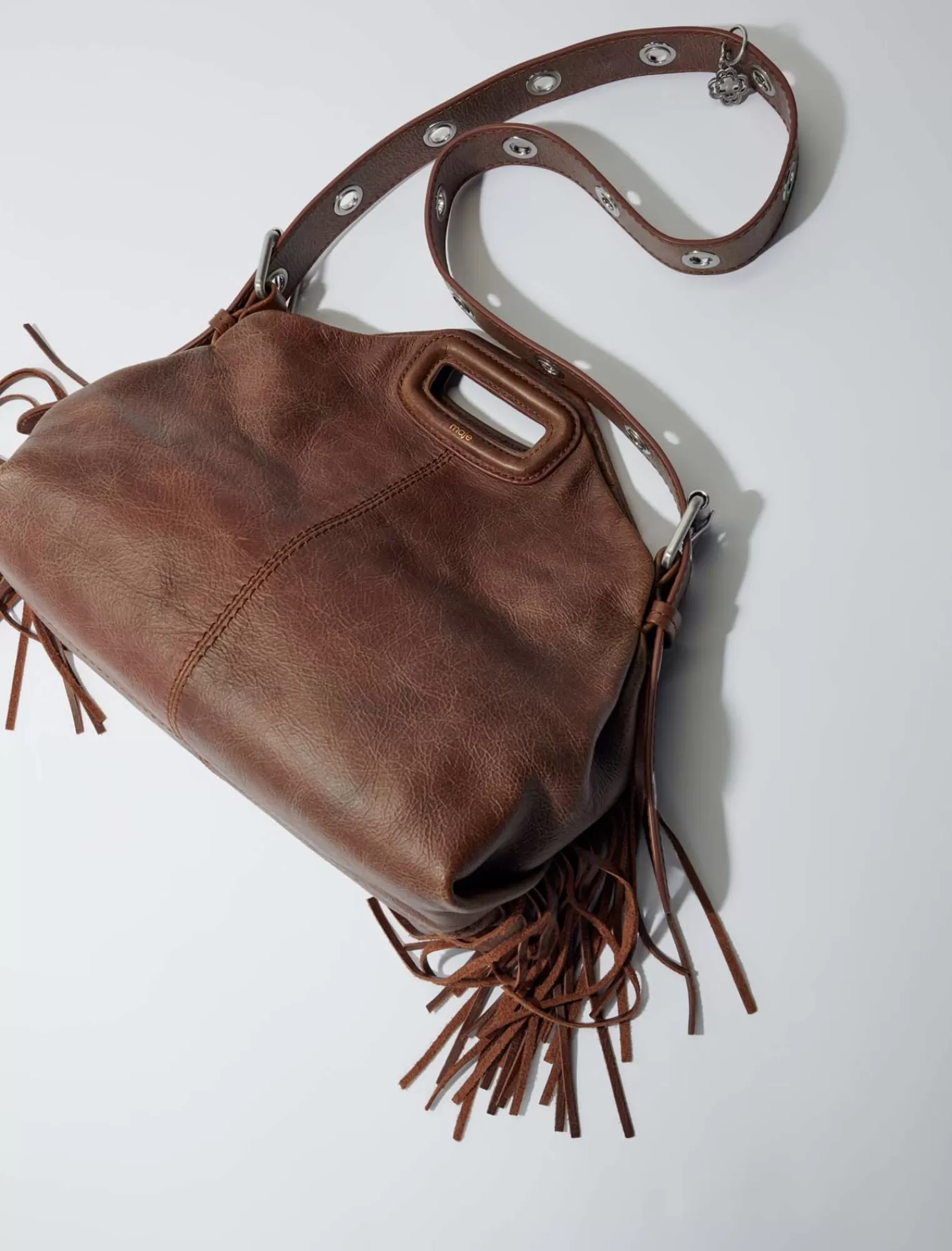 Women Maje Miss M Bag In Vintage Leather