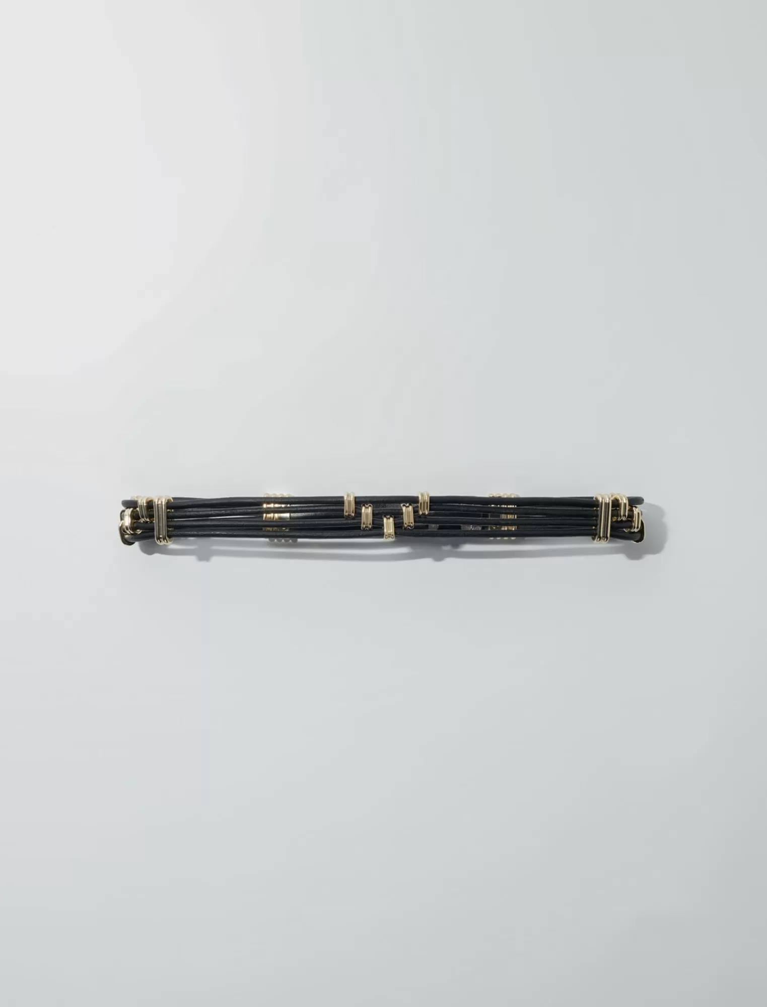 Women Maje Mixed Metal And Leather Belt