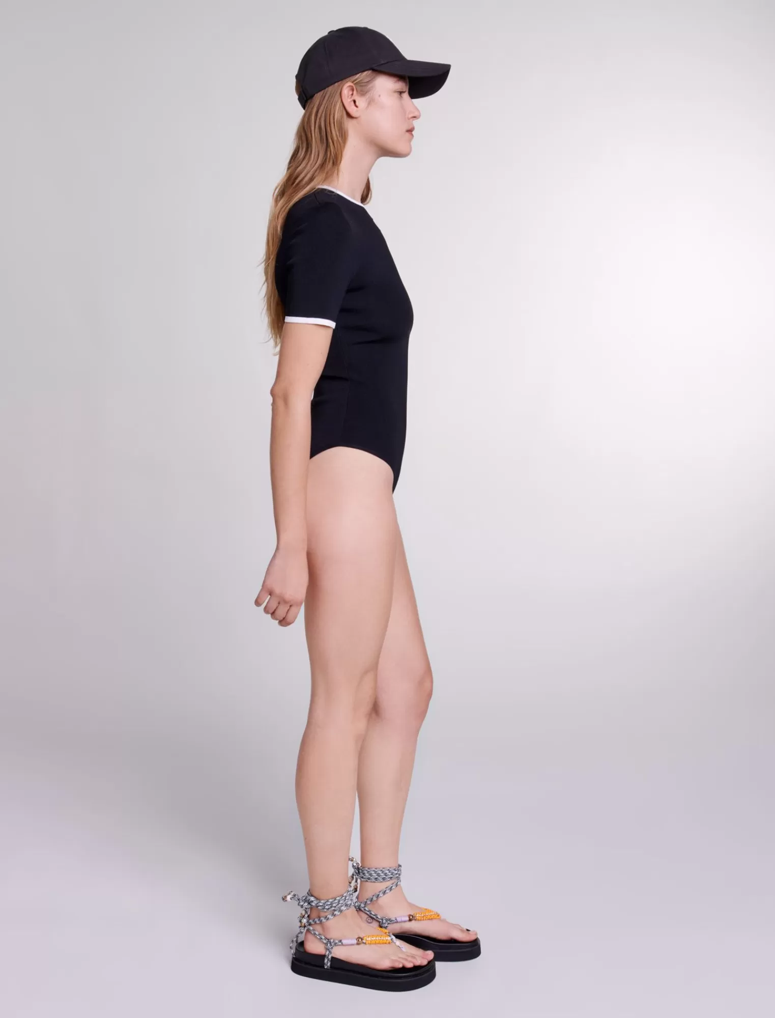 Women Maje Openwork Knit Bodysuit