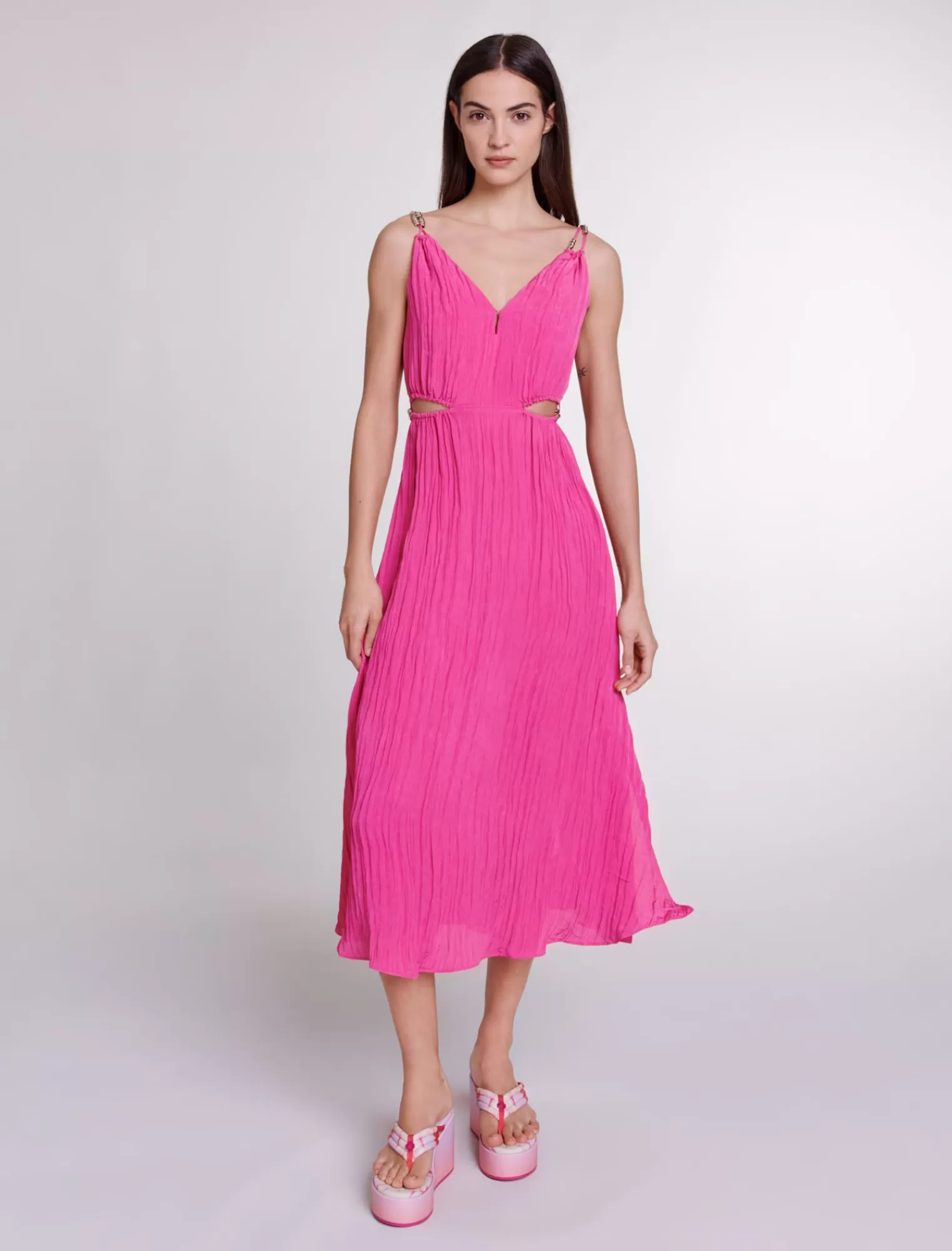 Women Maje Openwork Midi Dress