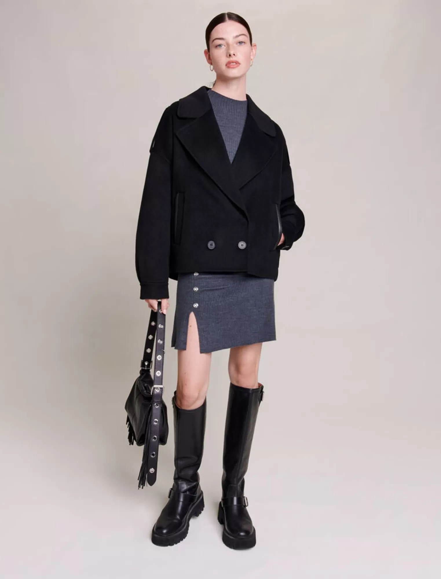 Women Maje Oversized Wool Jacket
