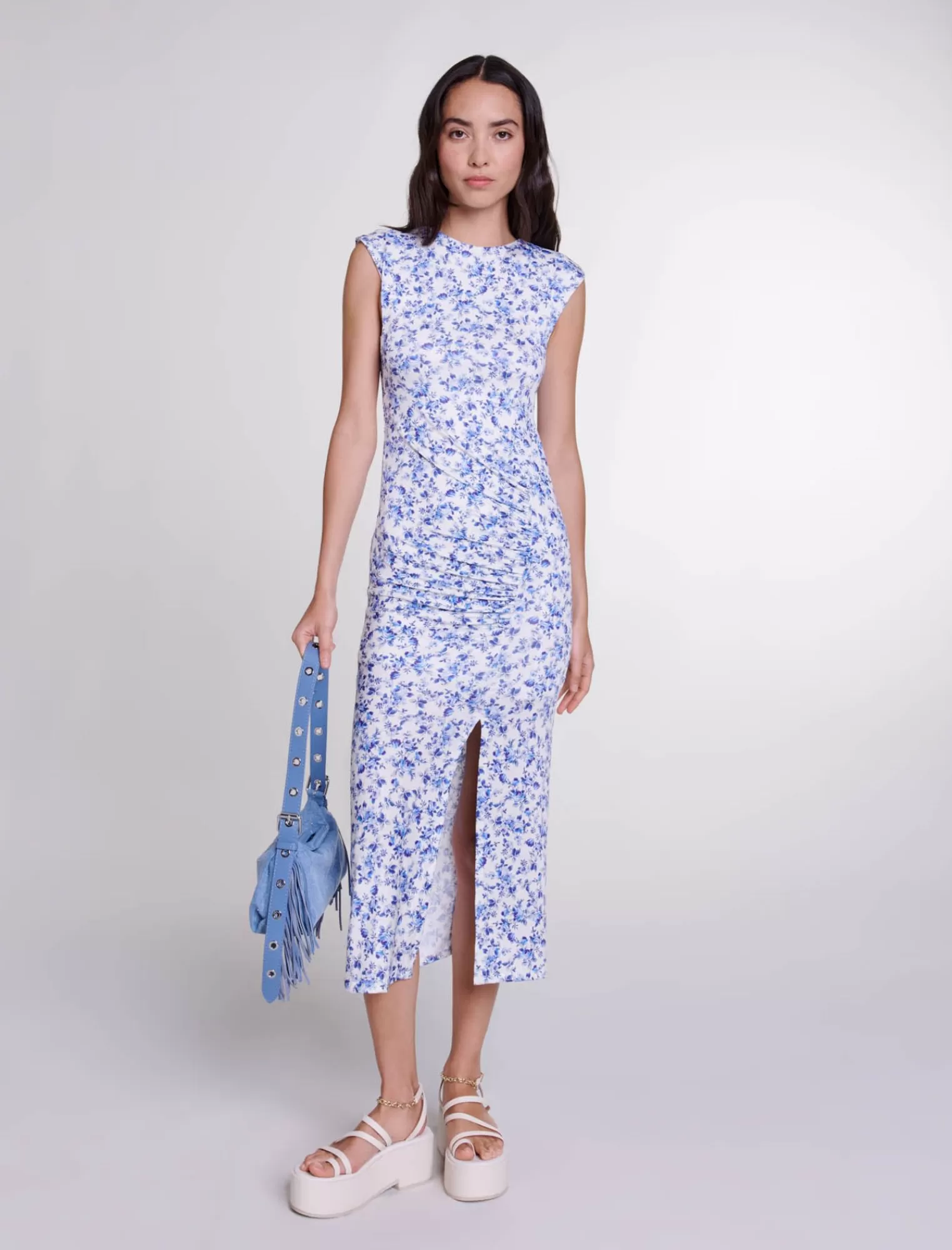 Women Maje Pattered Maxi Dress