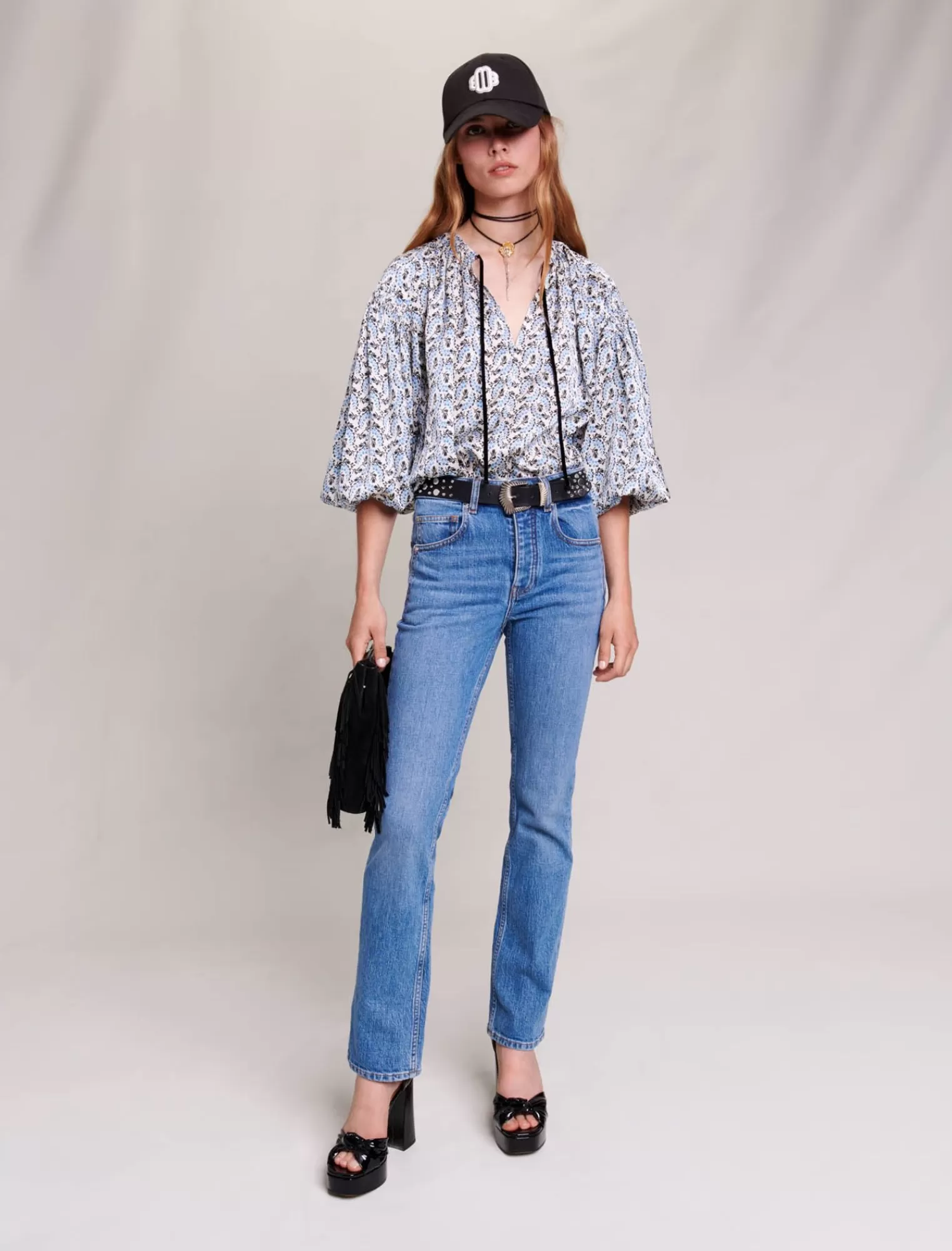 Women Maje Penelope Straight Jeans