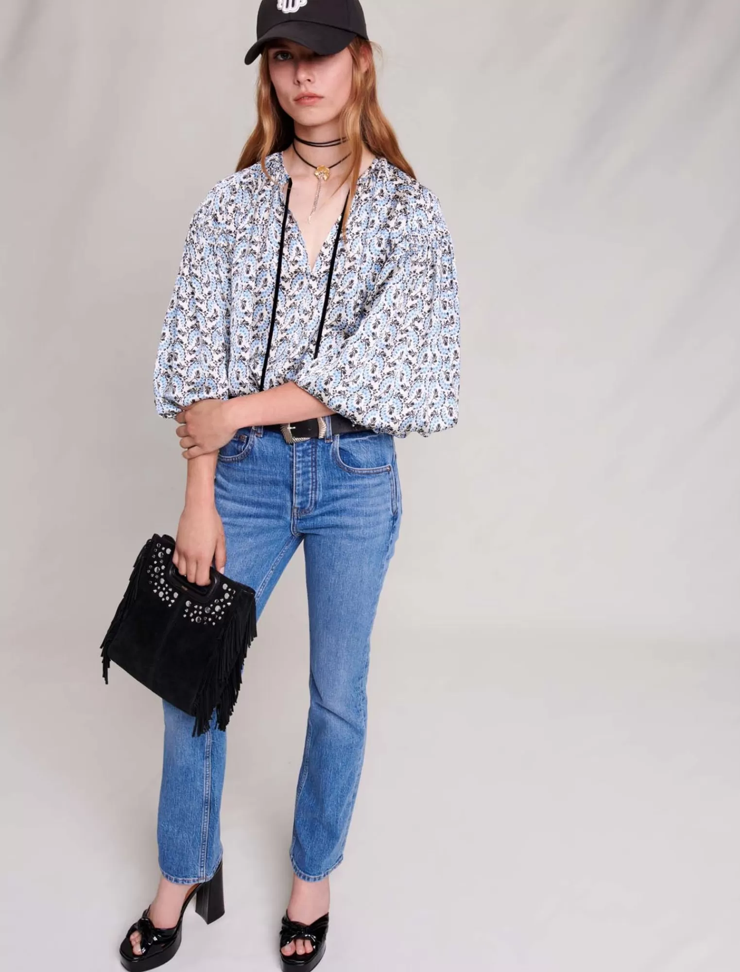 Women Maje Penelope Straight Jeans
