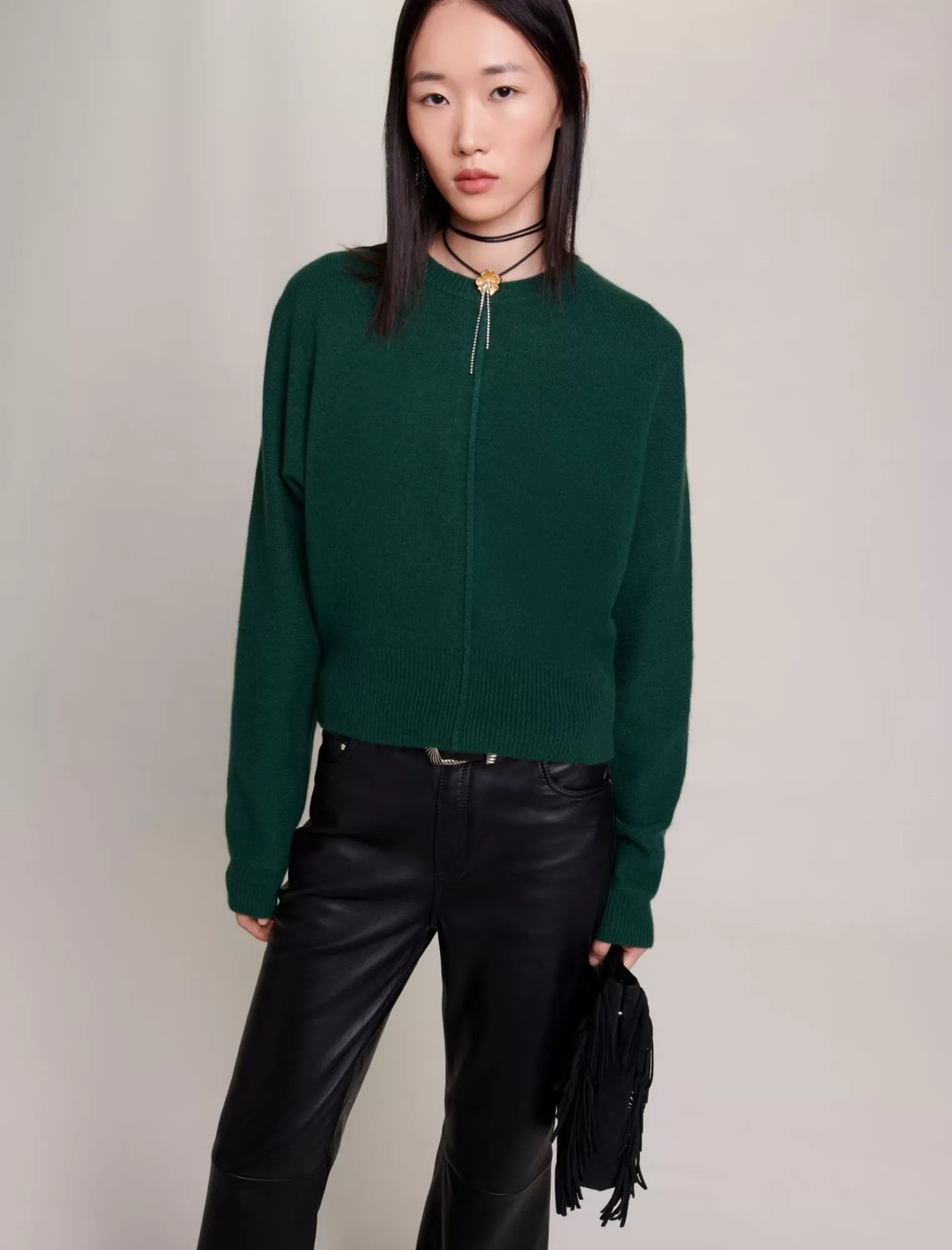 Women Maje Reversible Cashmere Jumper