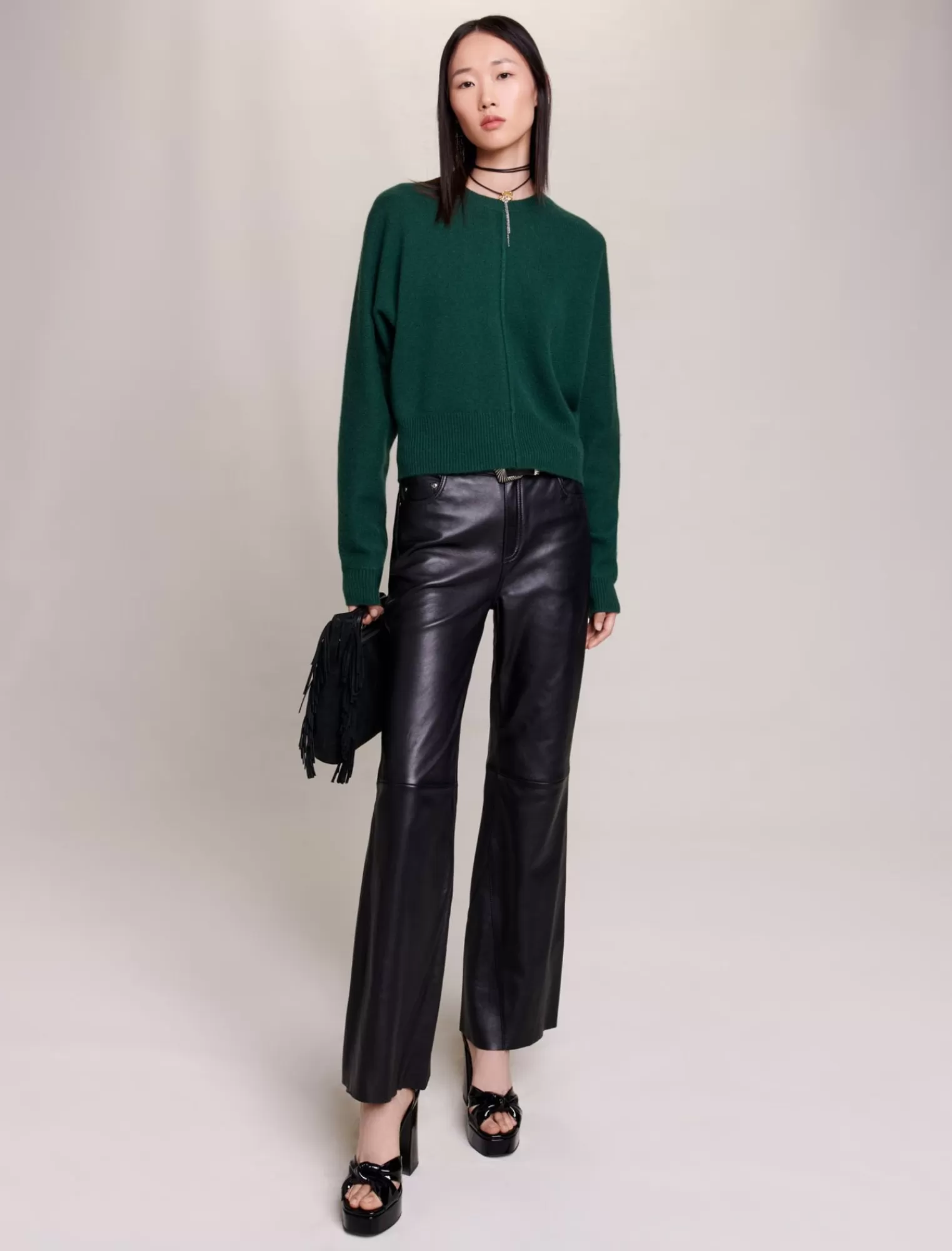 Women Maje Reversible Cashmere Jumper