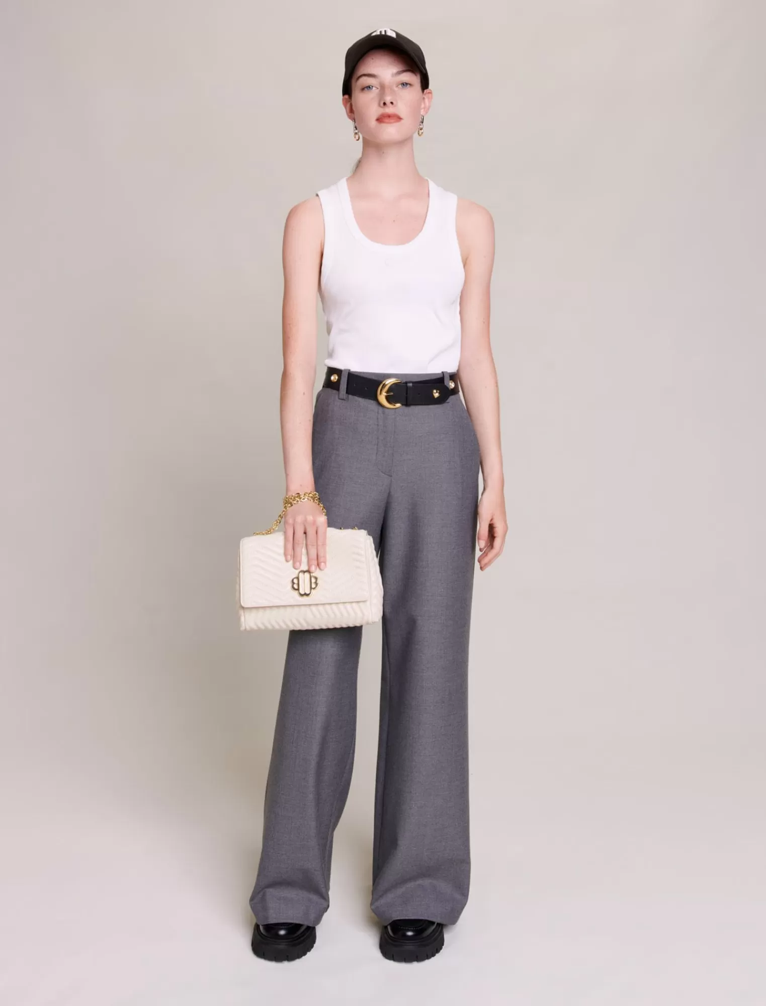Women Maje Rib Knit Tank Top