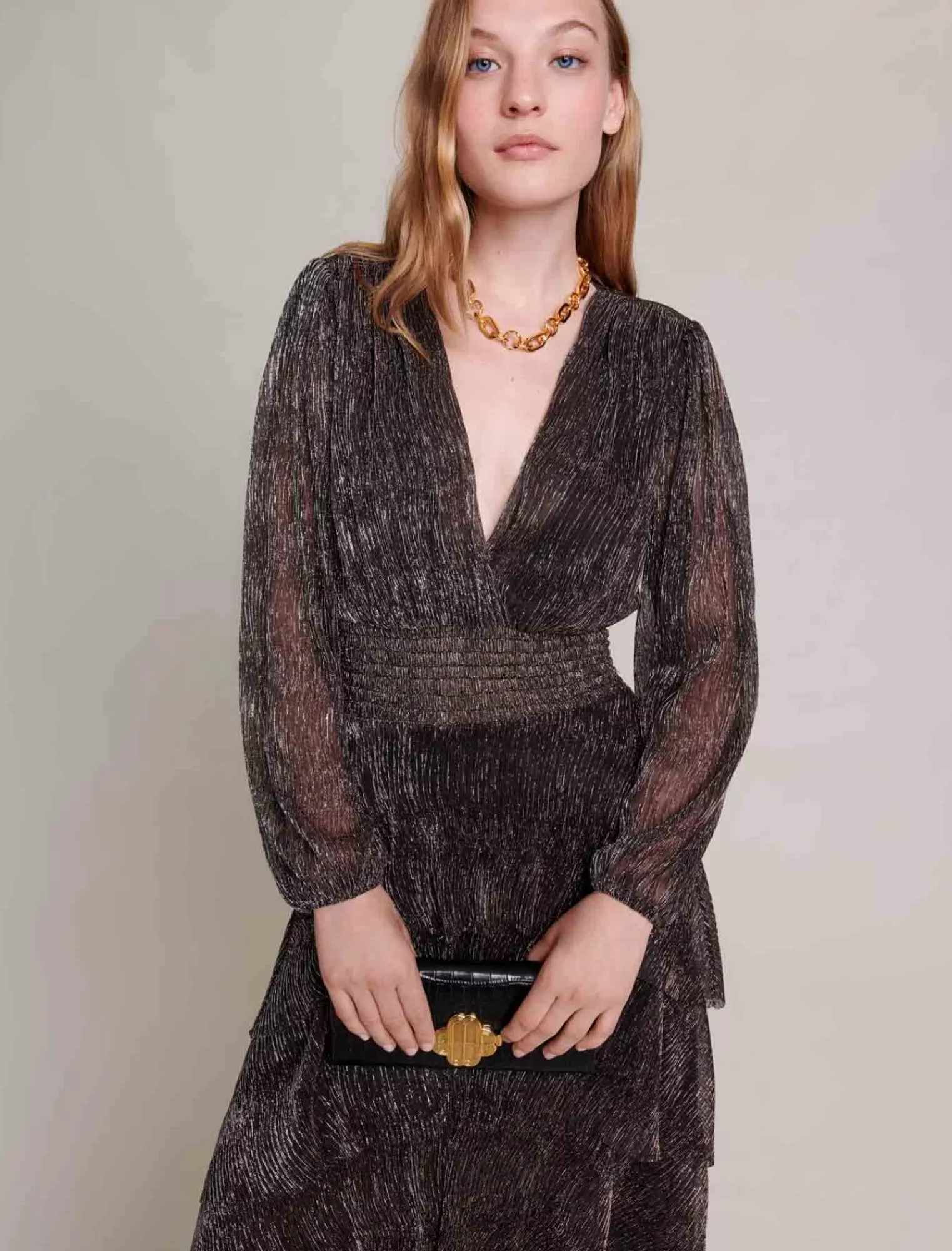 Women Maje Ruffled Maxi Dress