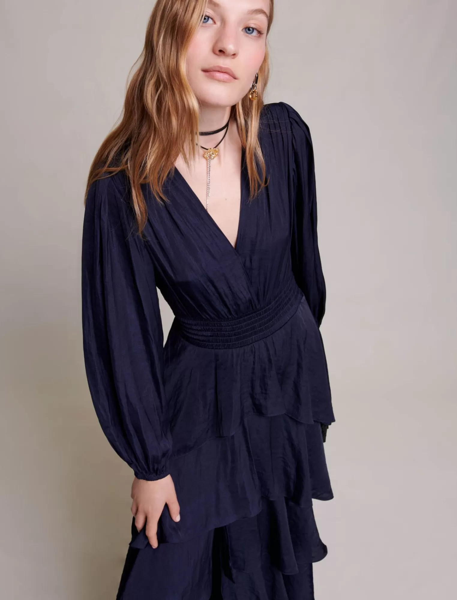 Women Maje Ruffled Maxi Dress
