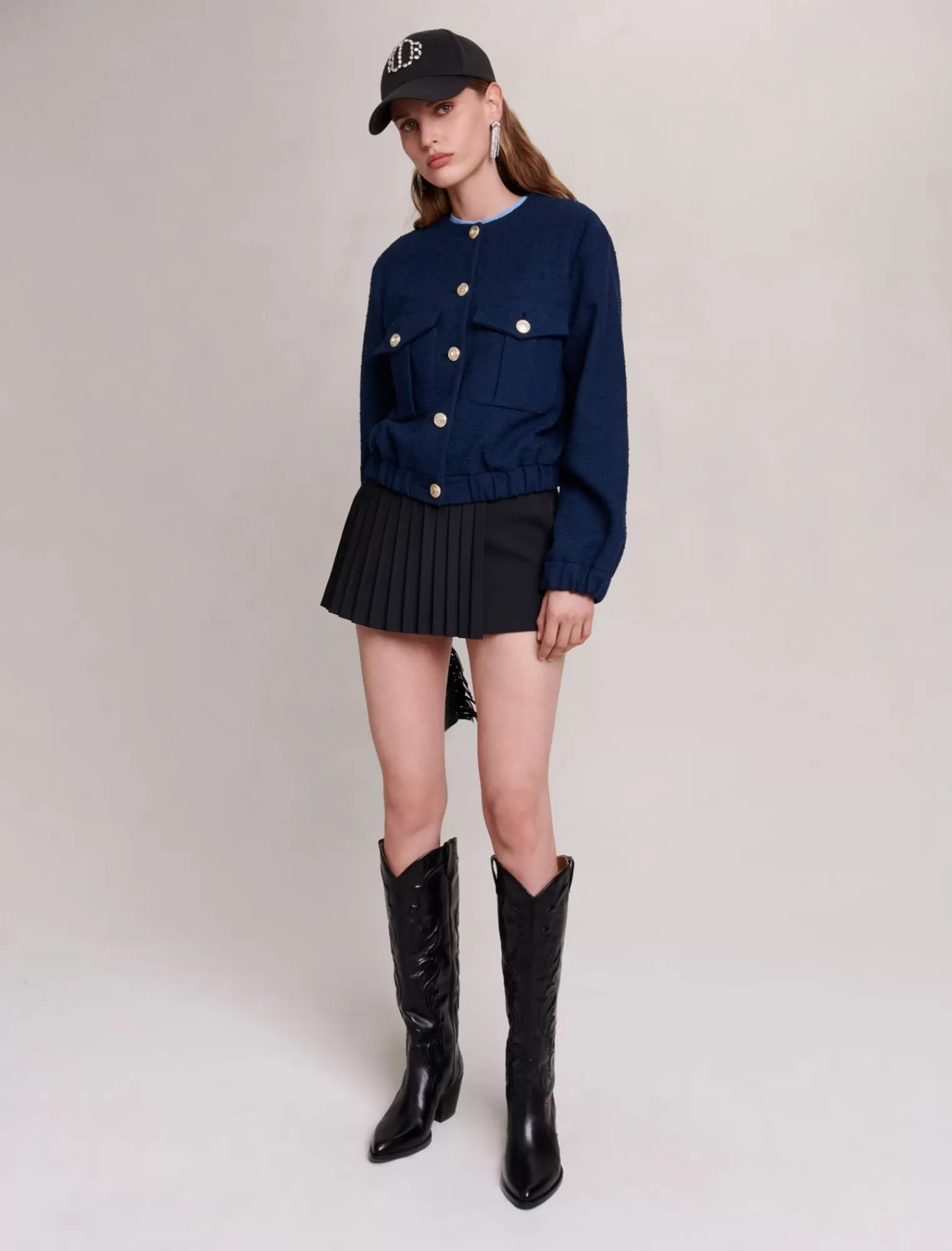 Women Maje Short Bomber Jacket