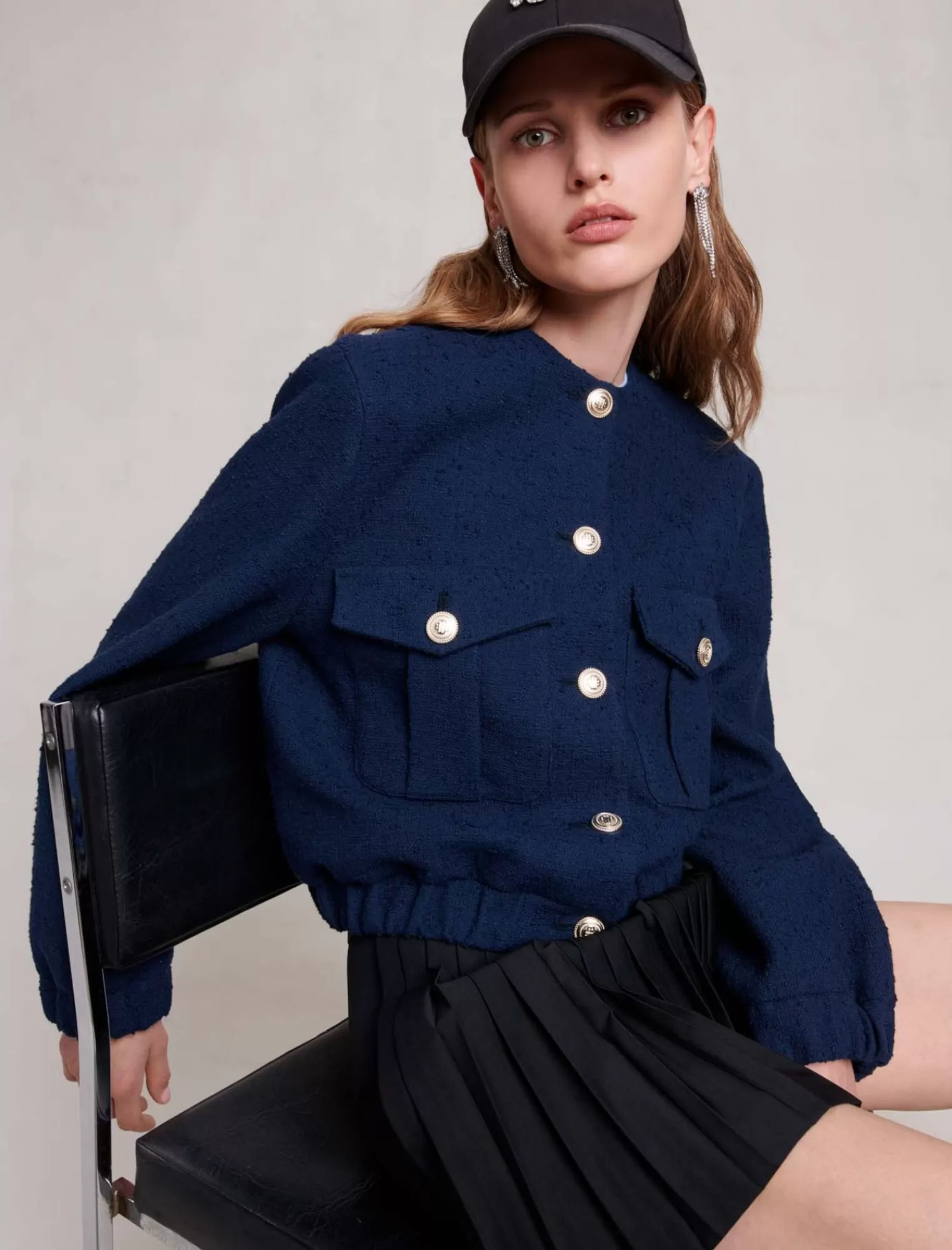 Women Maje Short Bomber Jacket