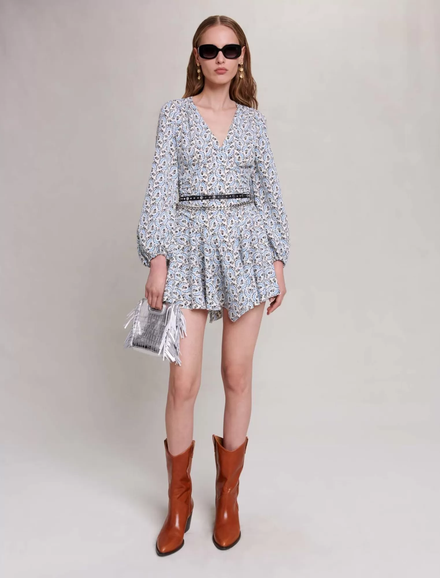 Women Maje Short Crepe Dress